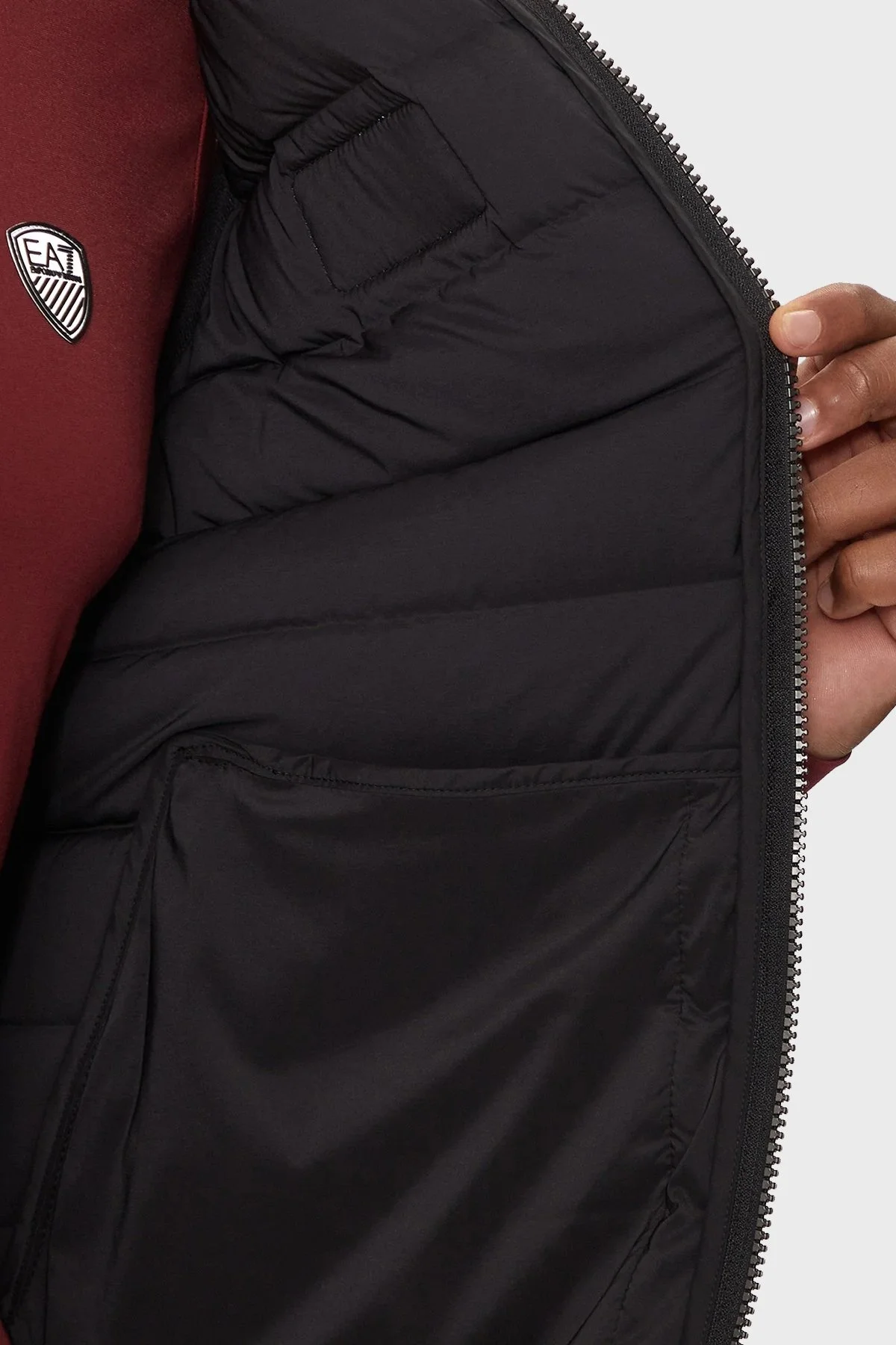 EA7 %100 Kuş Tüyü Dolgulu Şişme Erkek Yelek 6DPQ02 PNHAZ 1200 SİYAH - 4