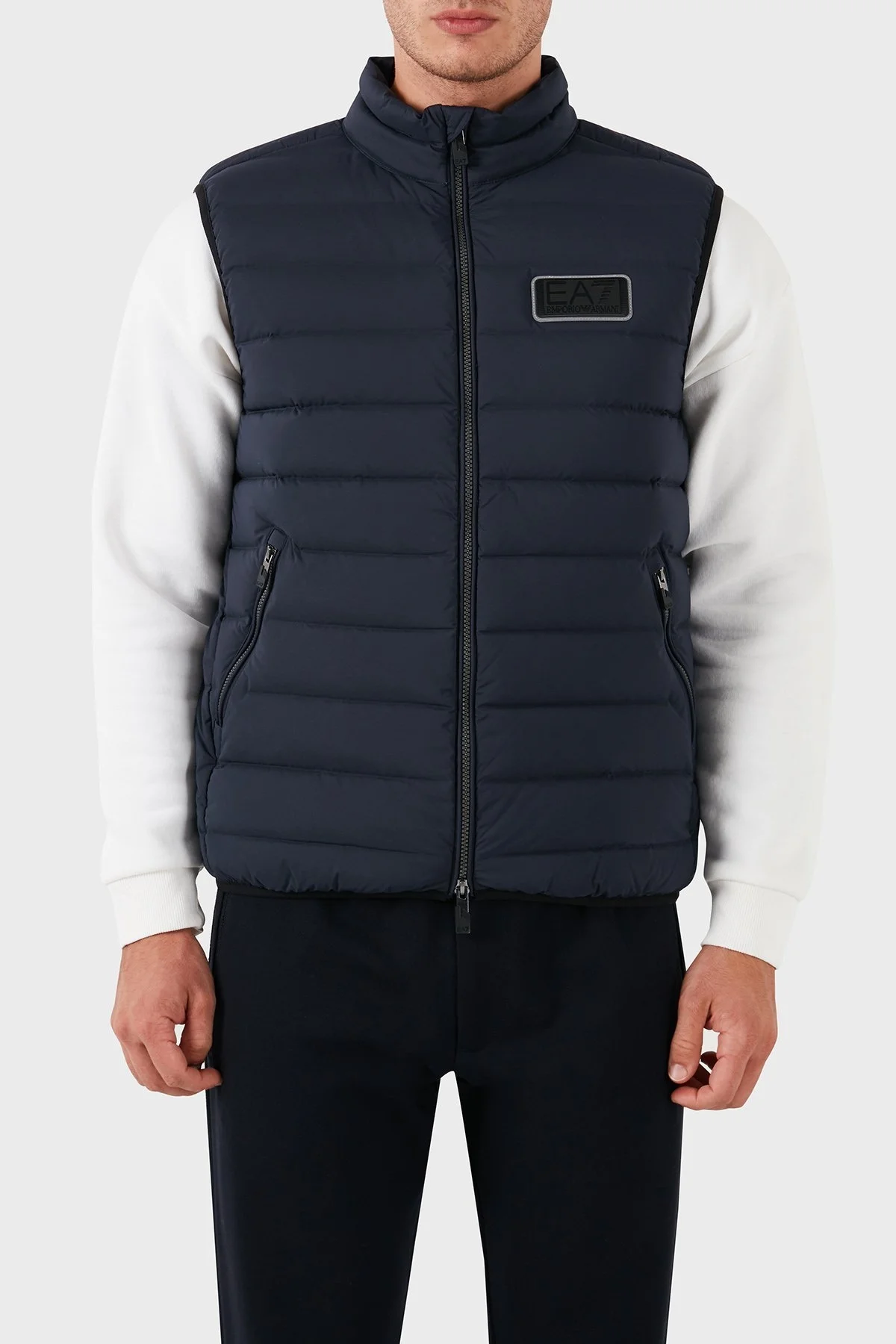 EA7 % 100 Kuş Tüyü Dolgulu Şişme Erkek Yelek 6DPQ02 PNHAZ 1562 LACİVERT - 1