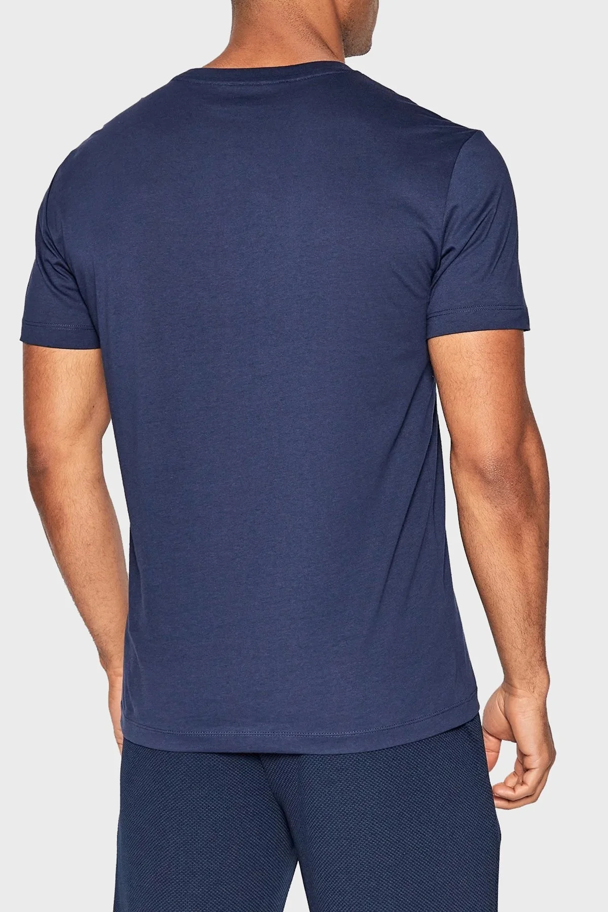 EA7 % 100 Pamuk Regular Fit Bisiklet Yaka Erkek T Shirt 6LPT12 PJM9Z 1554 LACİVERT - 3