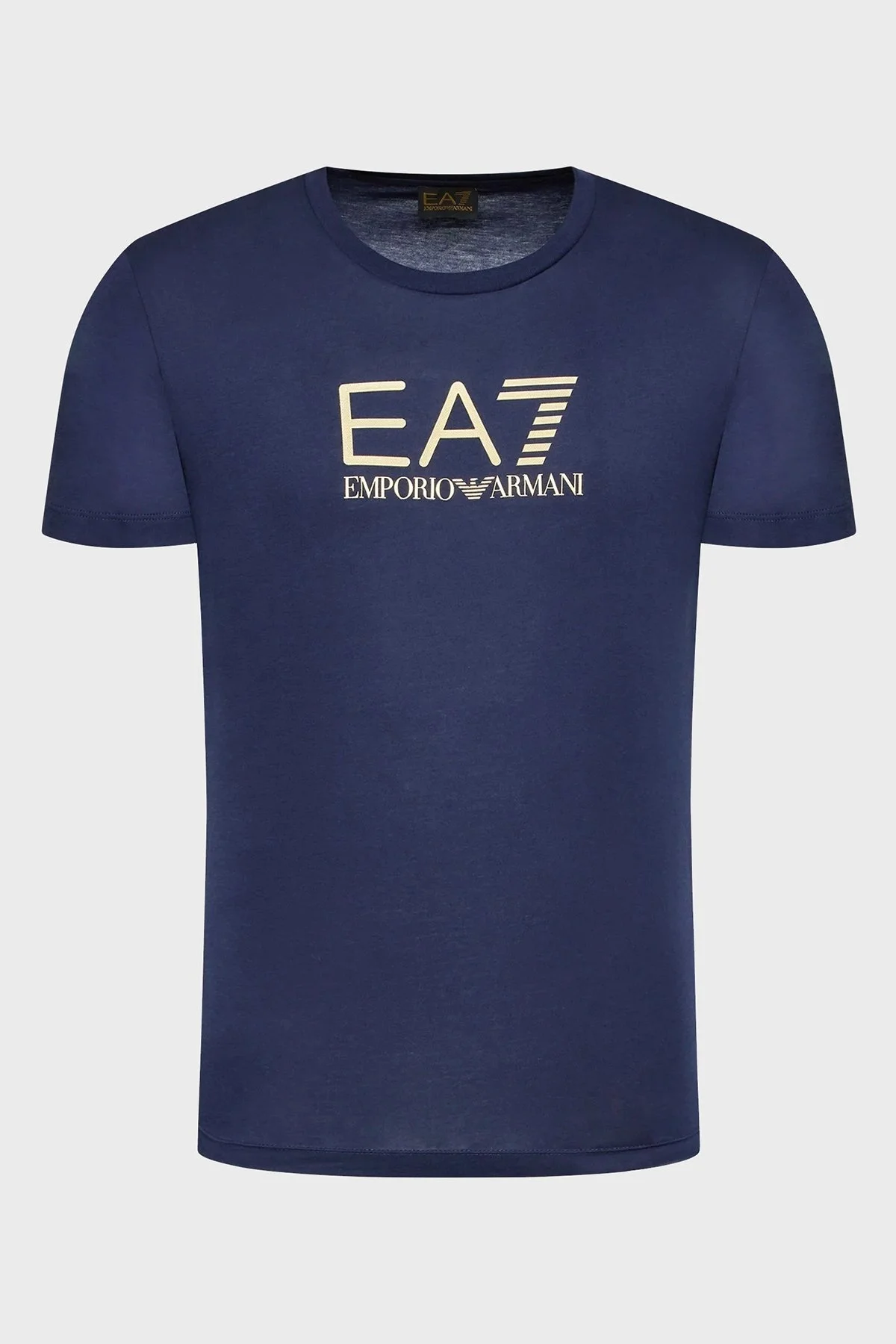 EA7 % 100 Pamuk Regular Fit Bisiklet Yaka Erkek T Shirt 6LPT12 PJM9Z 1554 LACİVERT - 4