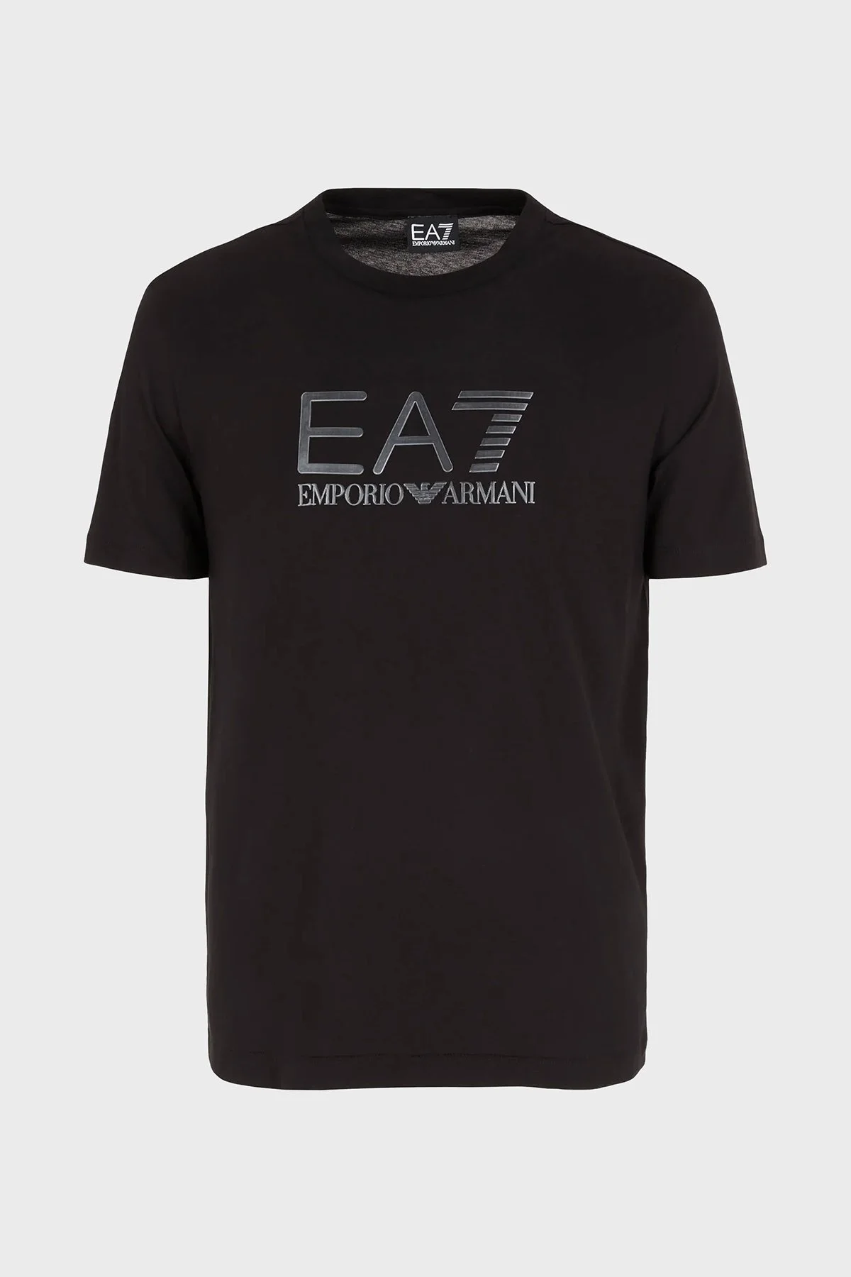 EA7 % 100 Pamuk Regular Fit Bisiklet Yaka Erkek T Shirt 6RPT71 PJM9Z 1200 SİYAH - 5