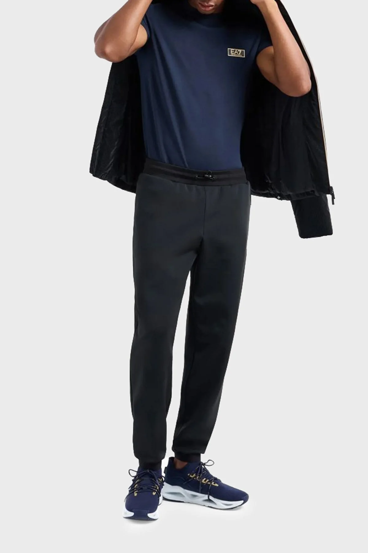 EA7 % 100 Pamuk Regular Fit Bisiklet Yaka Erkek T Shirt 7M000021 AF10170 UB102 LACİVERT - 2