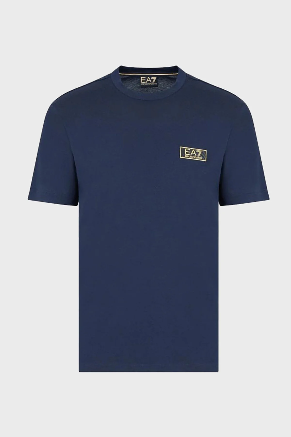 EA7 % 100 Pamuk Regular Fit Bisiklet Yaka Erkek T Shirt 7M000021 AF10170 UB102 LACİVERT - 5