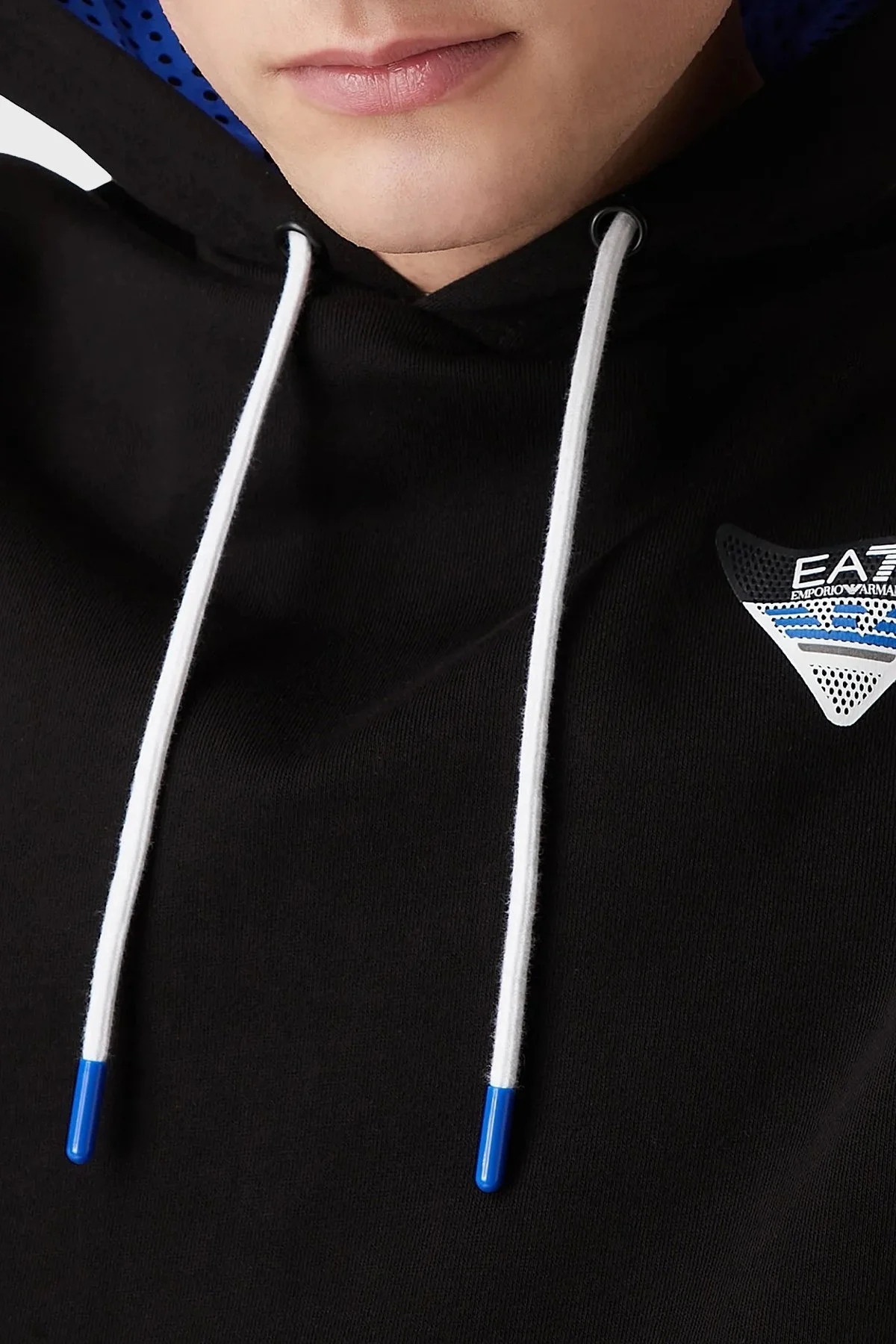 EA7 % 100 Pamuk Regular Fit Cepli Kapüşonlu Erkek Sweat 6LPM72 PJEQZ 1200 SİYAH - 2