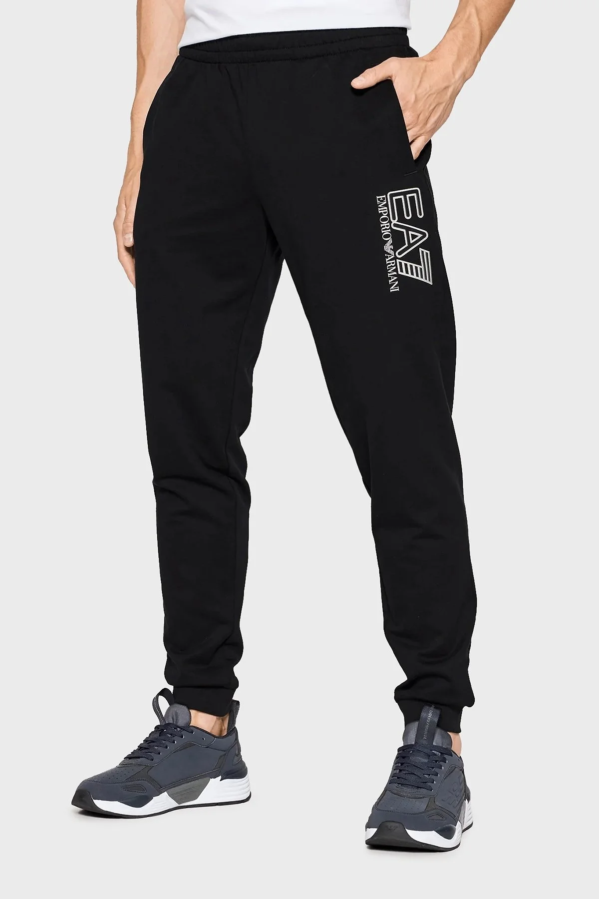 Ea7 % 100 Pamuk Regular Fit Jogger Spor Erkek Pantolon S 3LPP72 PJ05Z 1200 SİYAH - 1