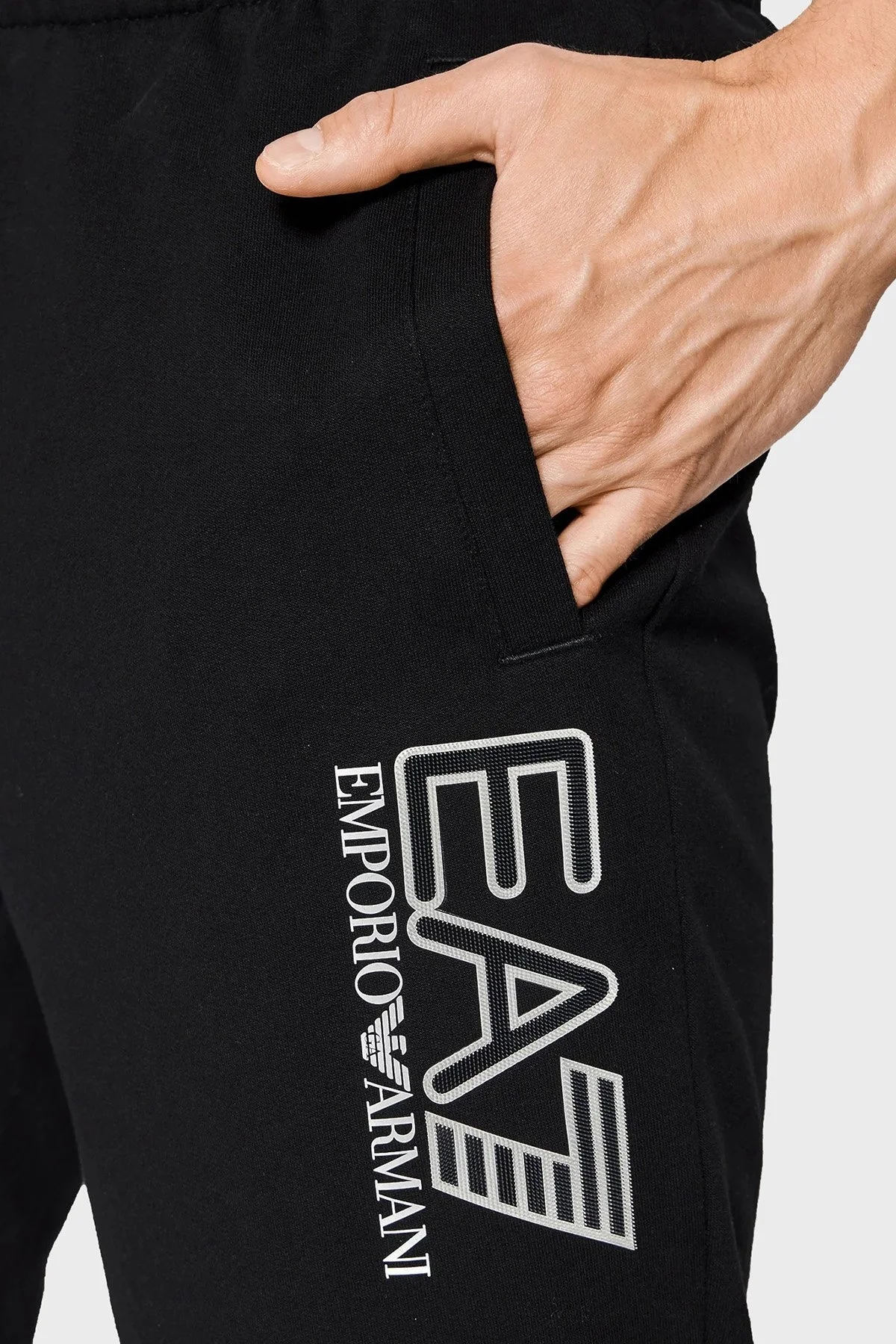 Ea7 % 100 Pamuk Regular Fit Jogger Spor Erkek Pantolon S 3LPP72 PJ05Z 1200 SİYAH - 4