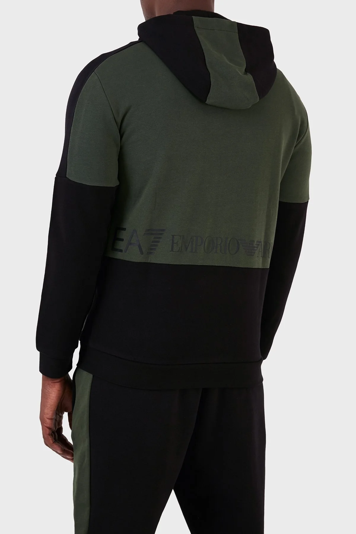 EA7 % 100 Pamuk Regular Fit Kapüşonlu Erkek Sweat 6RPM33 PJEQZ 1200 SİYAH - 3