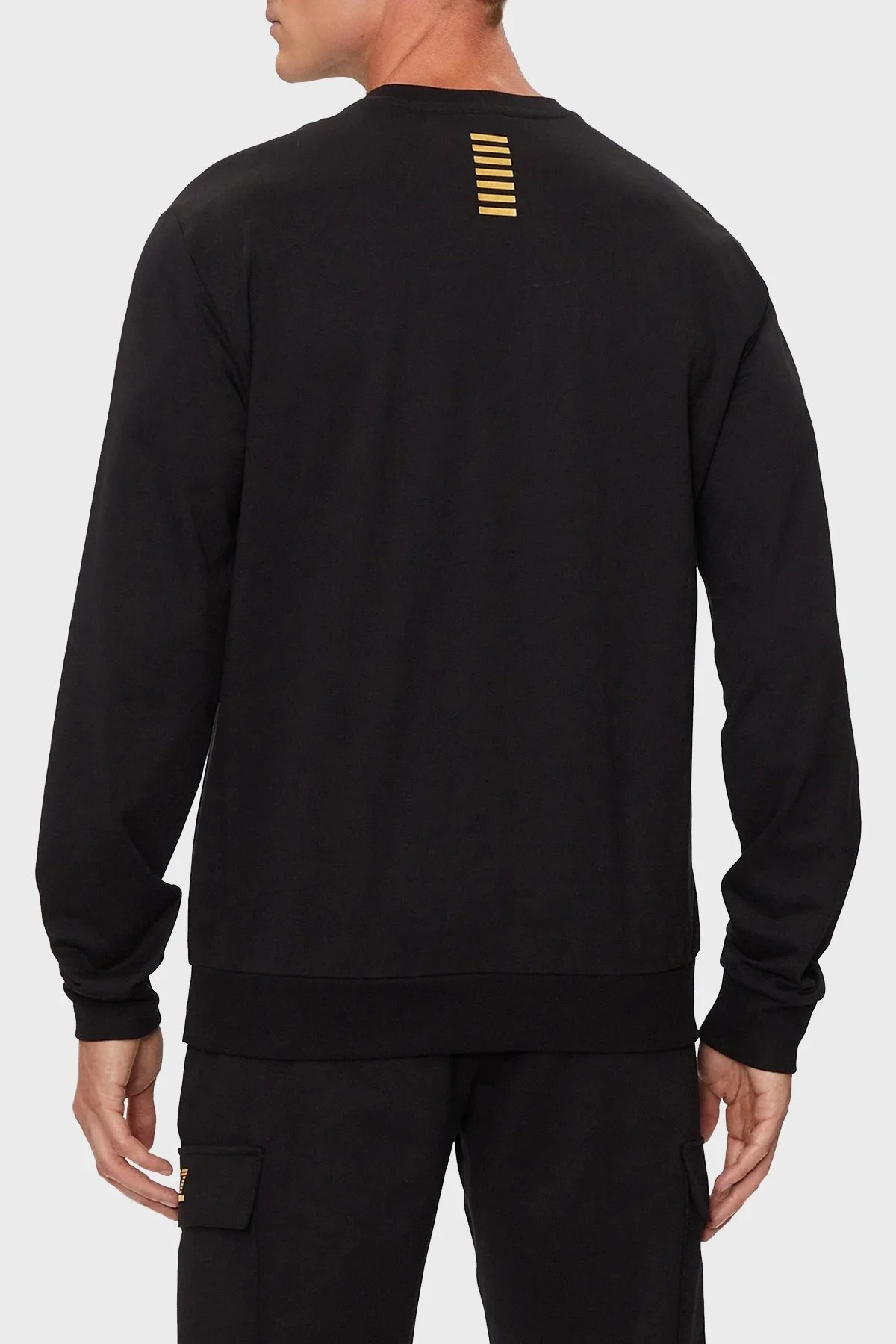 EA7 % 100 Pamuklu Bisiklet Yaka Erkek Sweat 8NPM30 PJVRZ 0208 SİYAH - 3