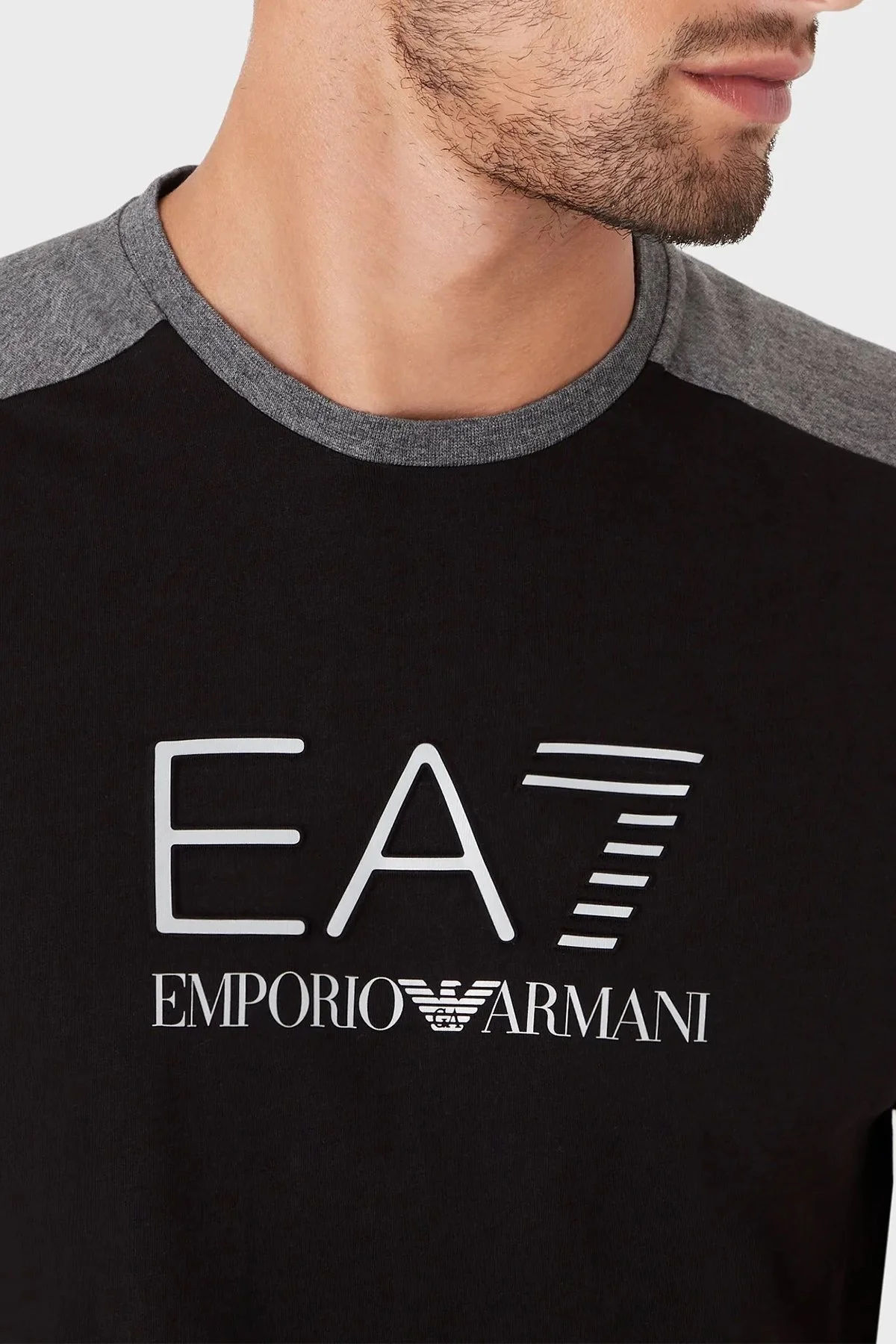 EA7 % 100 Pamuklu Regular Fit Bisiklet Yaka Erkek T Shirt 6LPT06 PJ02Z 1200 SİYAH - 2