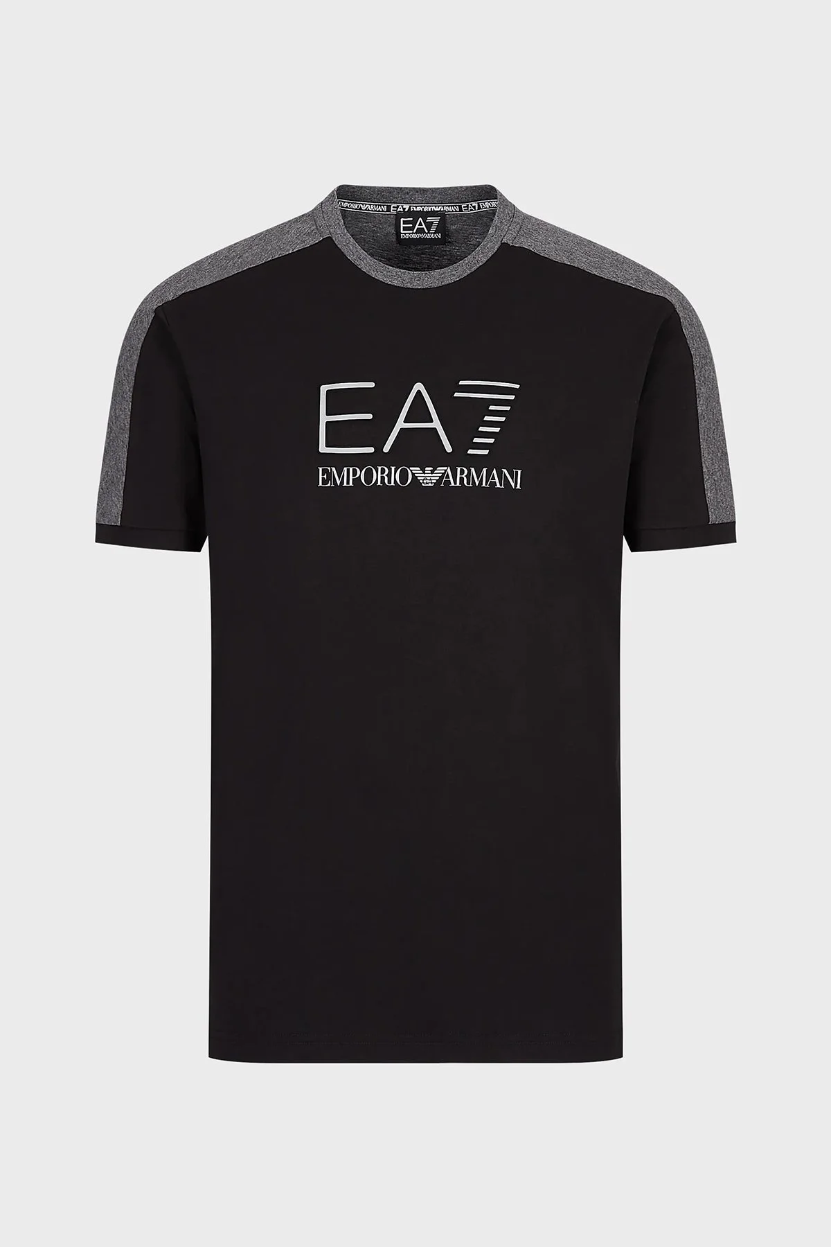 EA7 % 100 Pamuklu Regular Fit Bisiklet Yaka Erkek T Shirt 6LPT06 PJ02Z 1200 SİYAH - 3