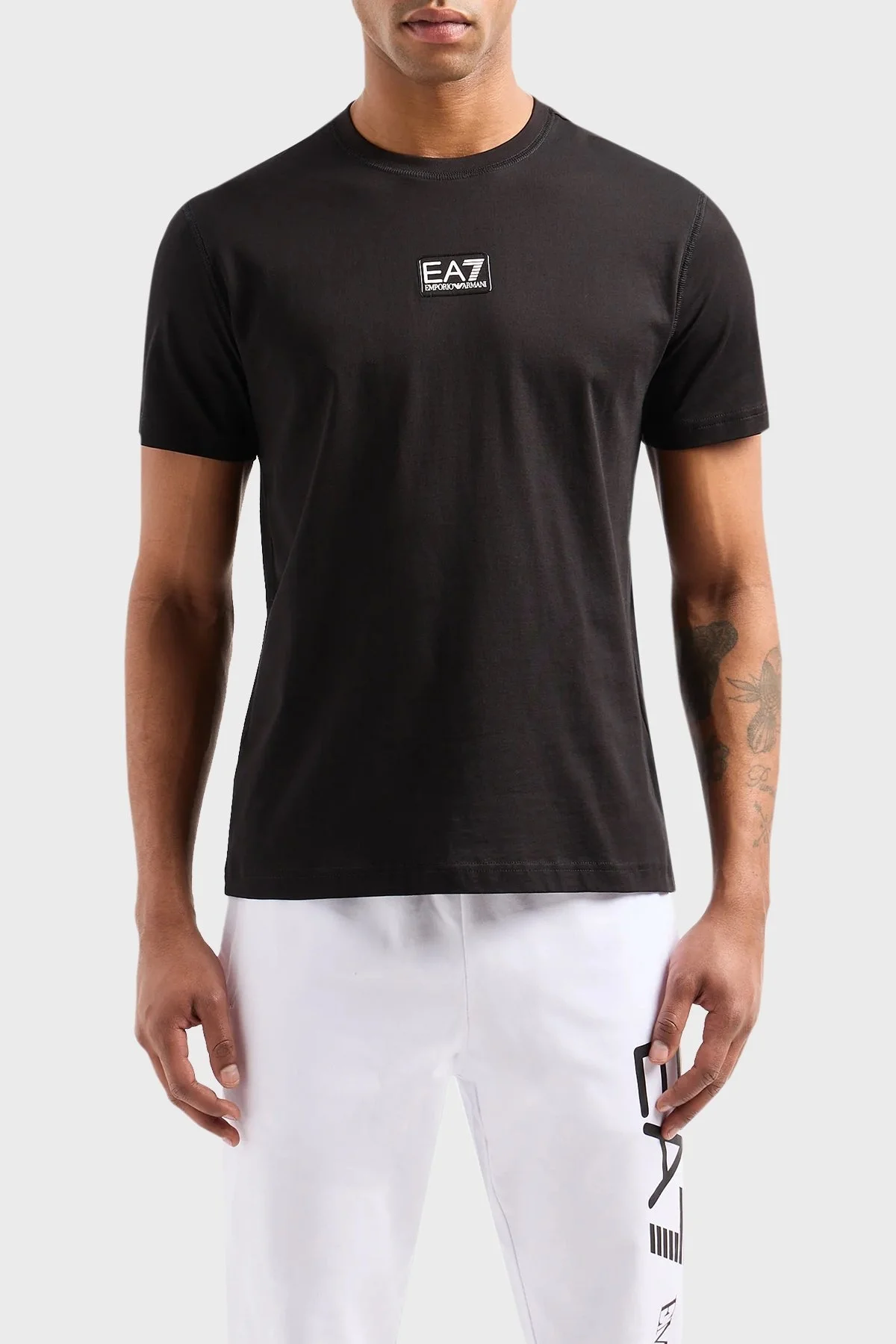 EA7 % 100 Pamuklu Regular Fit Erkek T Shirt 3DPT05 PJ02Z 1200 SİYAH - 1