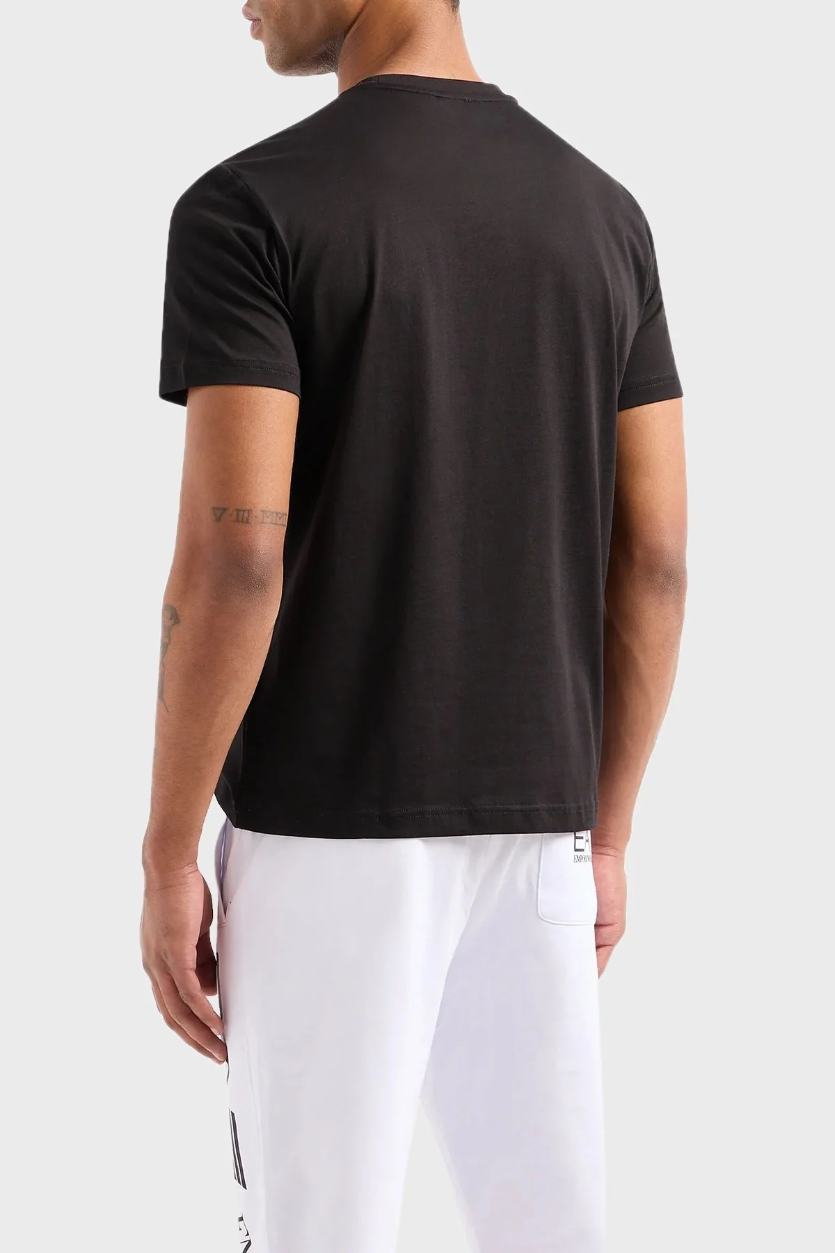 EA7 % 100 Pamuklu Regular Fit Erkek T Shirt 3DPT05 PJ02Z 1200 SİYAH - 2