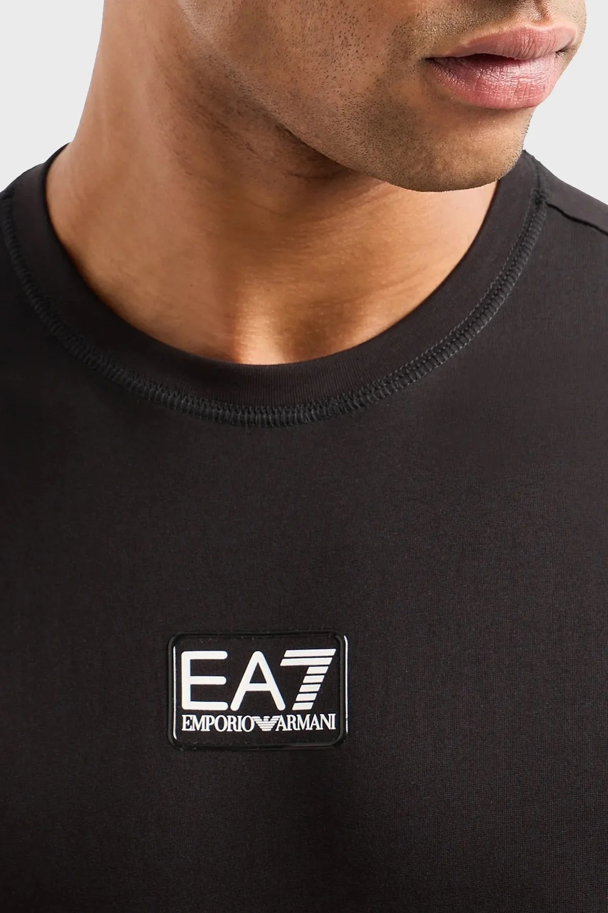 EA7 % 100 Pamuklu Regular Fit Erkek T Shirt 3DPT05 PJ02Z 1200 SİYAH - 3