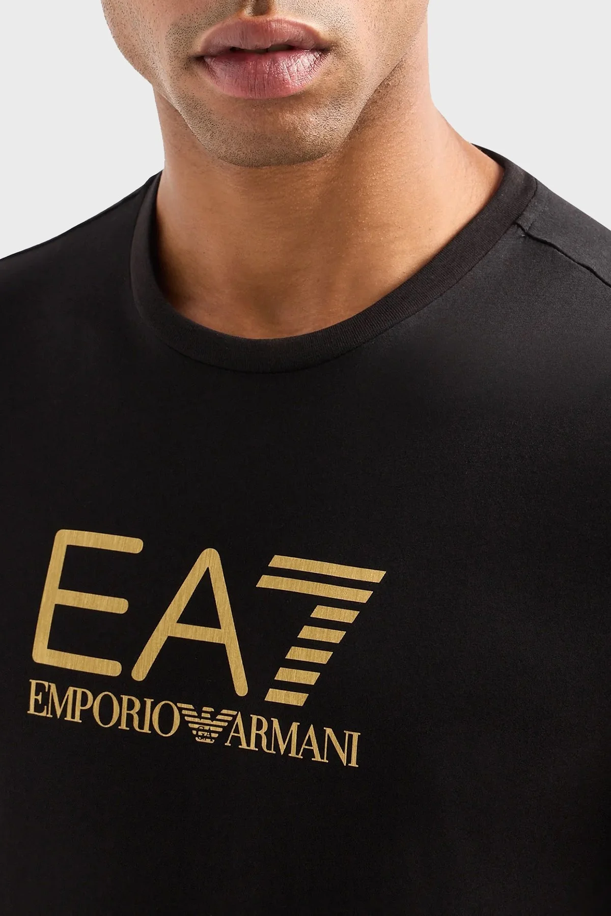 EA7 % 100 Pamuklu Regular Fit Erkek T Shirt 3DPT08 PJM9Z 1200 SİYAH - 2