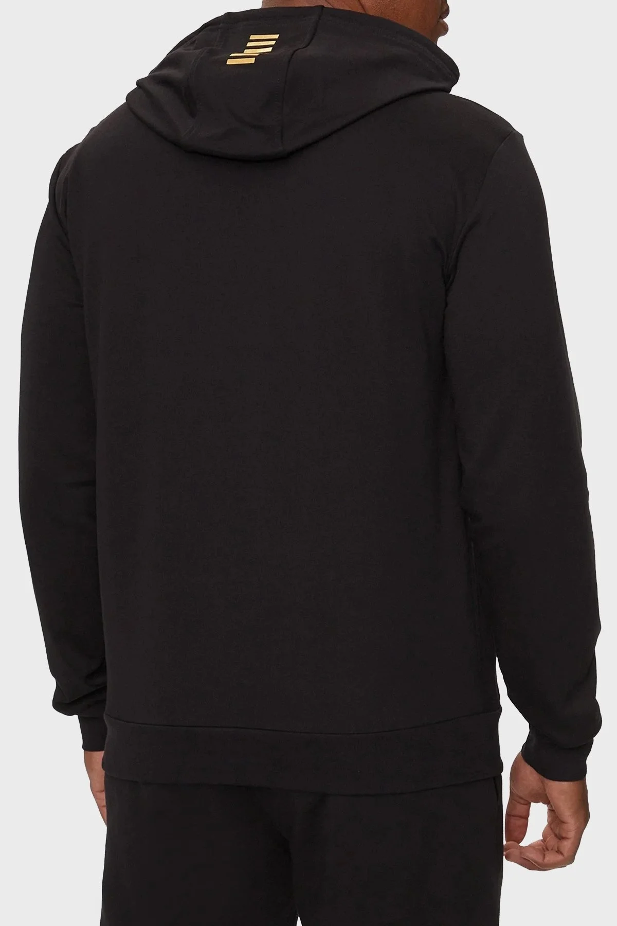 EA7 % 100 Pamuklu Regular Fit Kapüşonlu Erkek Sweat 8NPM32 PJVRZ 0208 SİYAH - 4