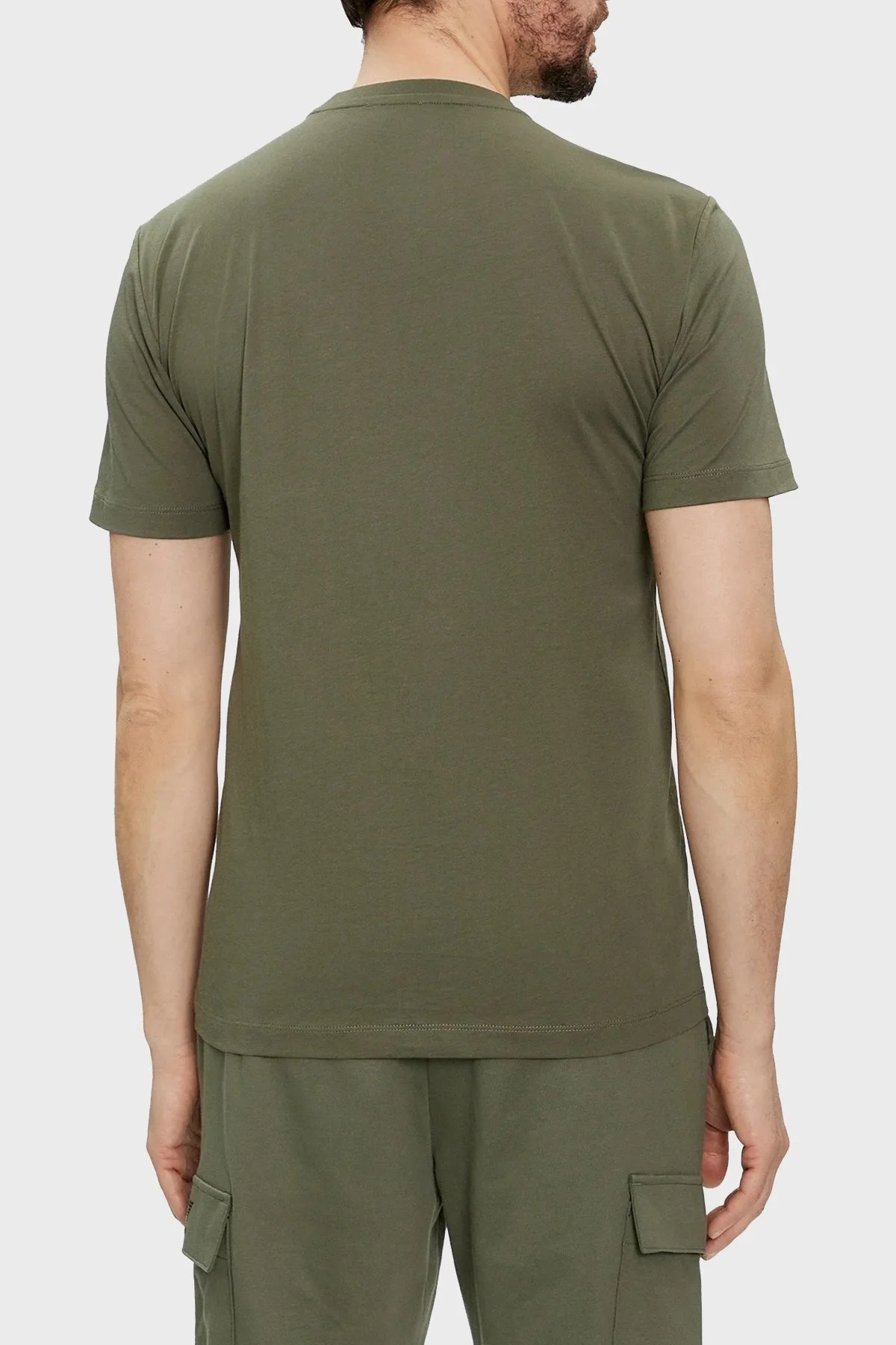 EA7 % 100 Pamuklu Slim Fit Erkek T Shirt 3DPT71 PJM9Z 1846 YEŞİL - 9