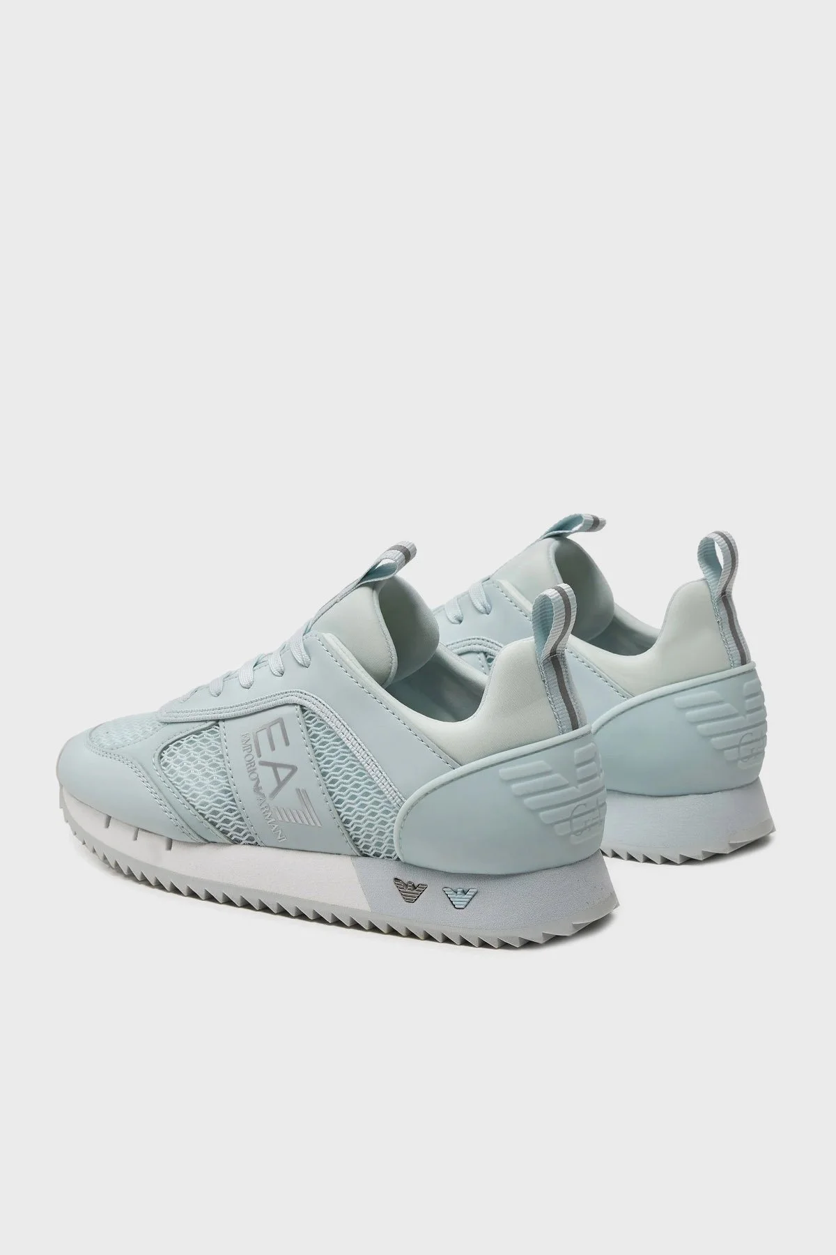 EA7 Bağcıklı Logolu Sneaker Unisex Ayakkabı X8X027 XK050 T530 Buz Mavi - 3