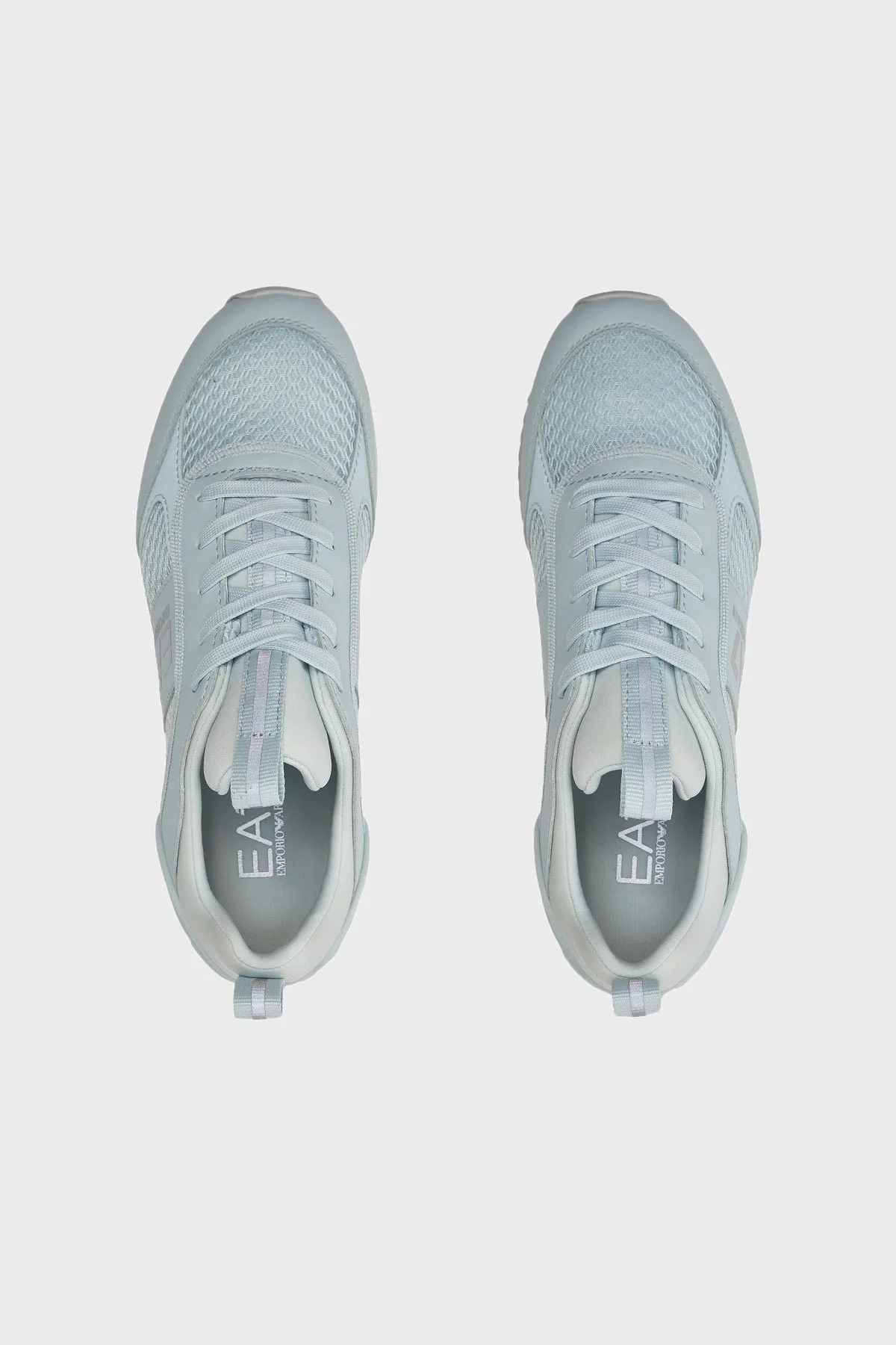 EA7 Bağcıklı Logolu Sneaker Unisex Ayakkabı X8X027 XK050 T530 Buz Mavi - 4