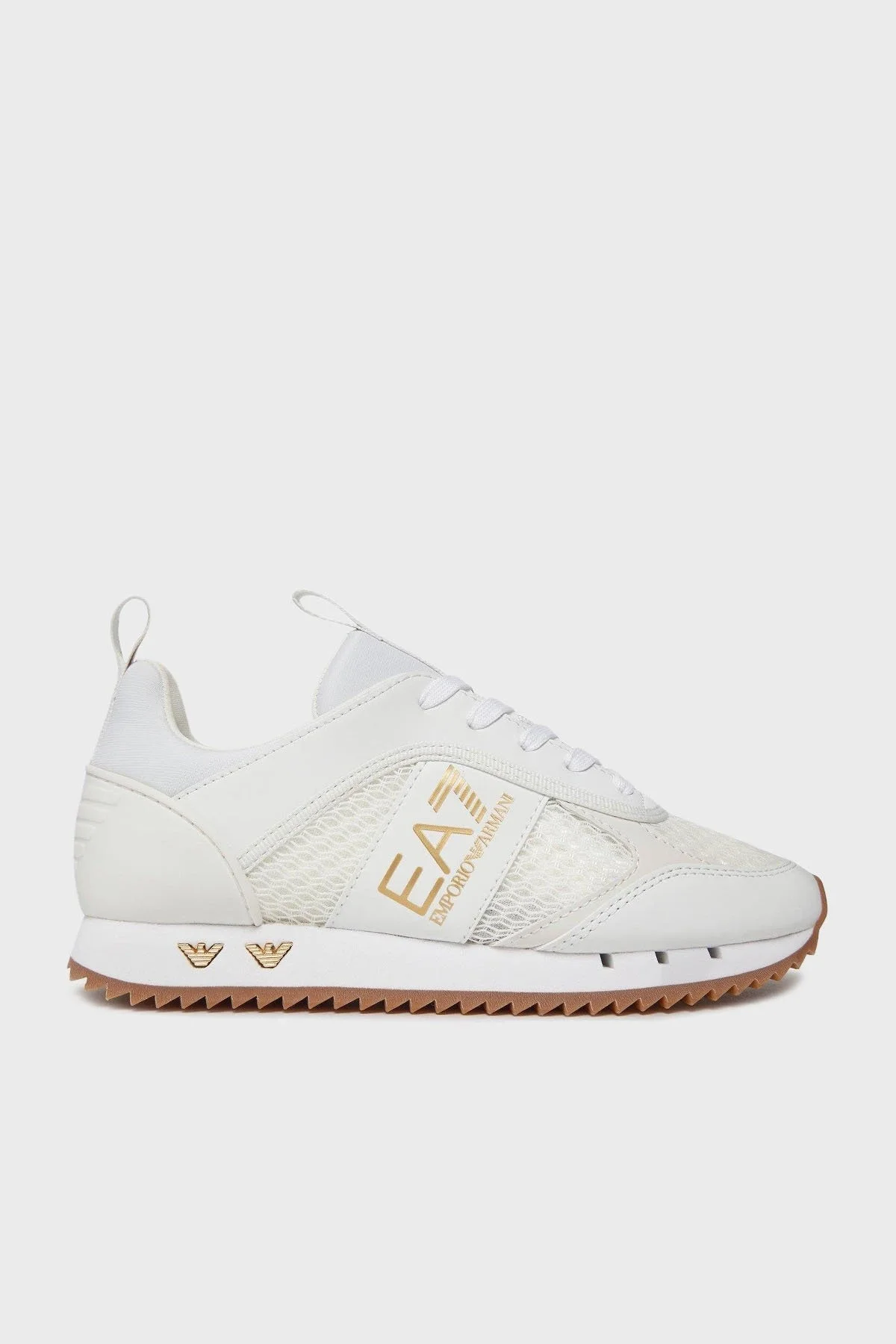 EA7 Bağcıklı Logolu Sneaker Unisex Ayakkabı X8X027 XK050 T603 BEYAZ-GOLD - 6