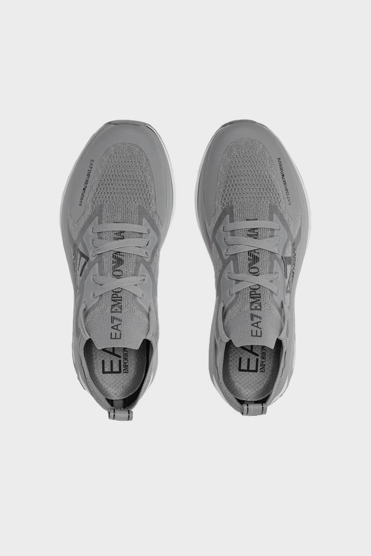 EA7 Bağcıklı Logolu Sneaker Unisex Ayakkabı X8X113 XK269 T531 GRİ-SİYAH - 4