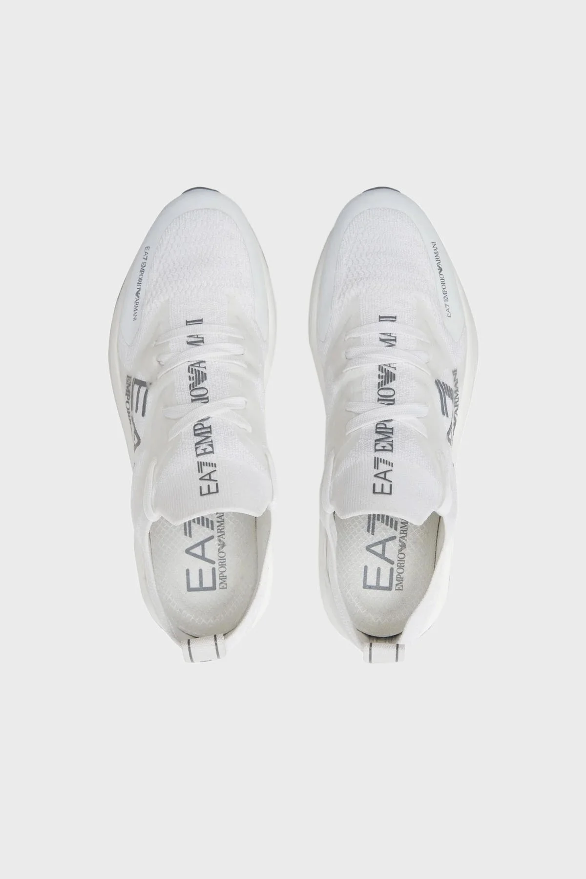 EA7 Bağcıklı Logolu Sneaker Unisex Ayakkabı X8X113 XK269 T542 BEYAZ-GRİ - 10