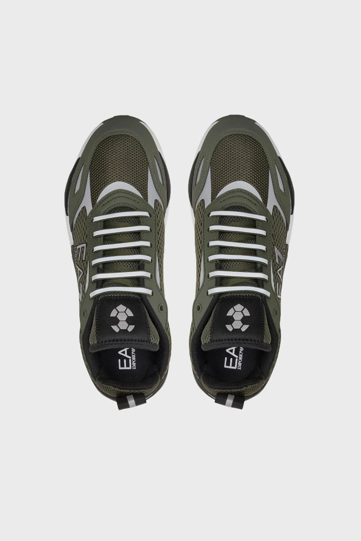 EA7 Bağcıklı Logolu Sneaker Unisex Ayakkabı X8X159 XK379 T665 HAKİ-SİYAH - 4