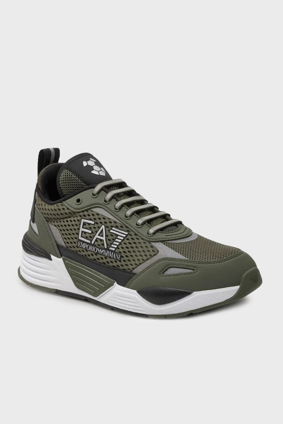 EA7 Bağcıklı Logolu Sneaker Unisex Ayakkabı X8X159 XK379 T665 HAKİ-SİYAH - 5