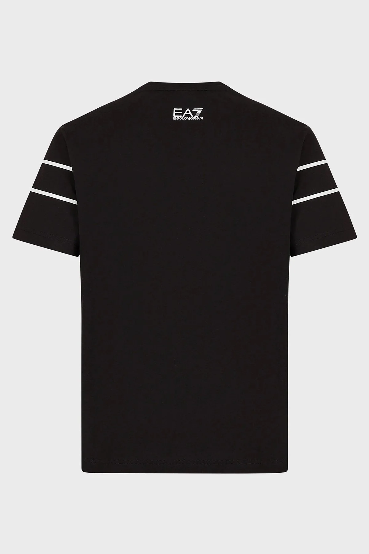 EA7 Baskılı % 100 Pamuk Regular Fit Bisiklet Yaka Erkek T Shirt 3RPT46 PJ02Z 0200 SİYAH - 4