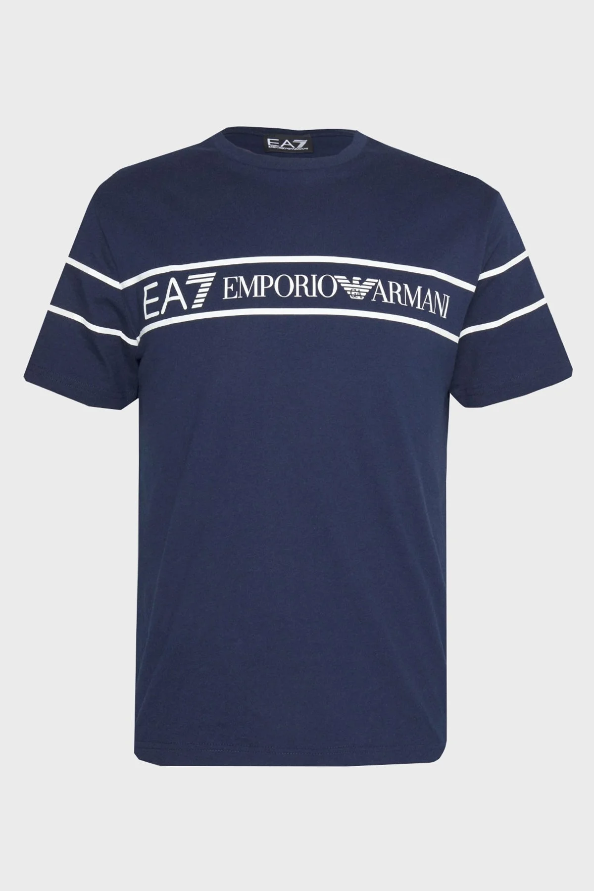 EA7 Baskılı % 100 Pamuk Regular Fit Bisiklet Yaka Erkek T Shirt 3RPT46 PJ02Z 1554 LACİVERT - 3