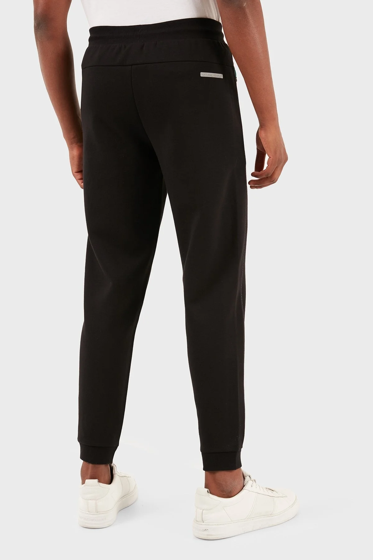 EA7 Belden Bağlamalı Cepli Pamuk Karışımlı Spor Erkek Pantolon 3DPP71 PJUWZ 1200 SİYAH - 2