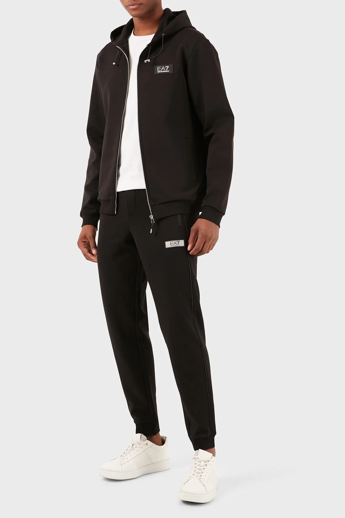 EA7 Belden Bağlamalı Cepli Pamuk Karışımlı Spor Erkek Pantolon 3DPP71 PJUWZ 1200 SİYAH - 9
