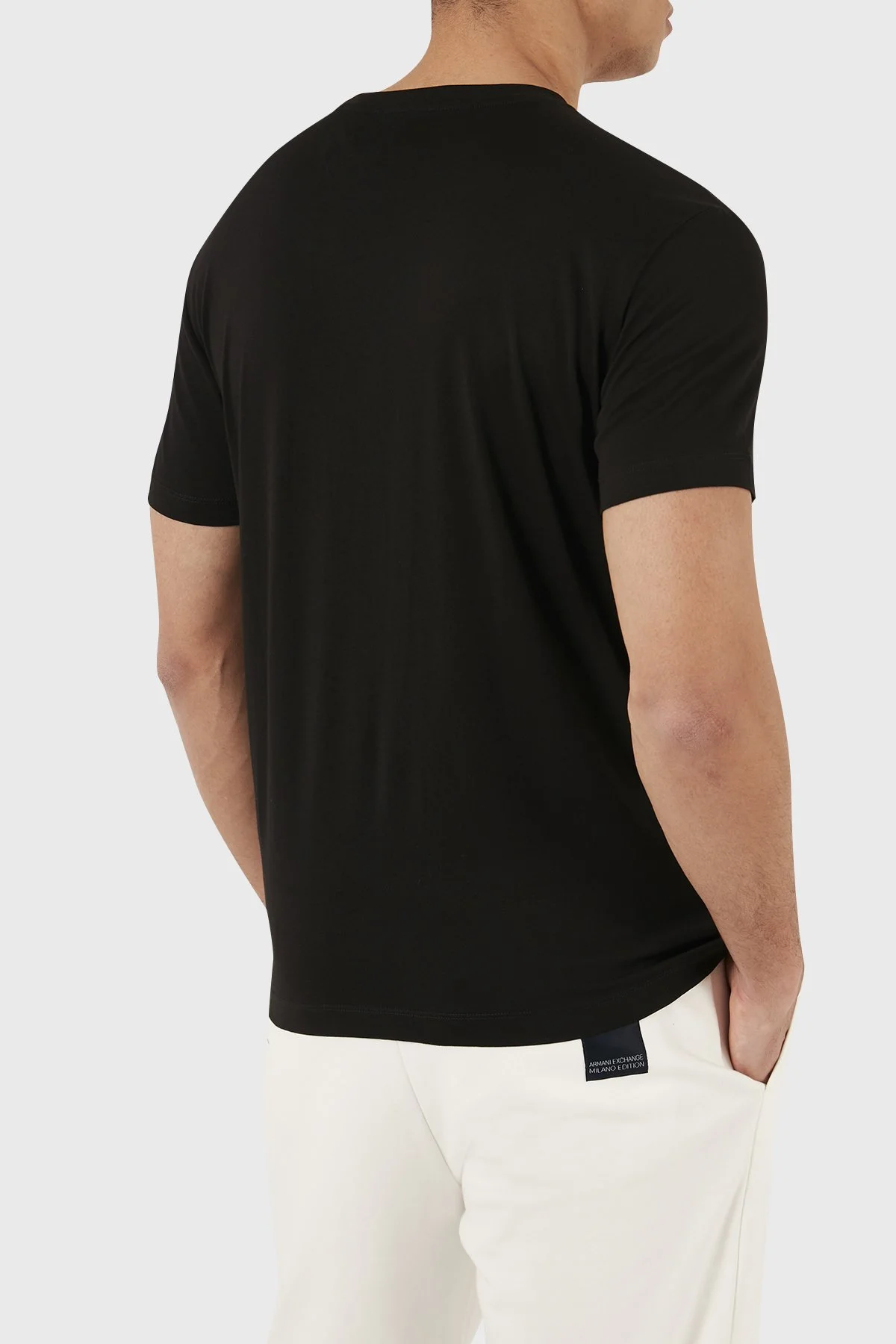 EA7 Bisiklet Yaka % 100 Pamuk Regular Fit Erkek T Shirt 3DPT07 PJM9Z 1200 SİYAH - 3