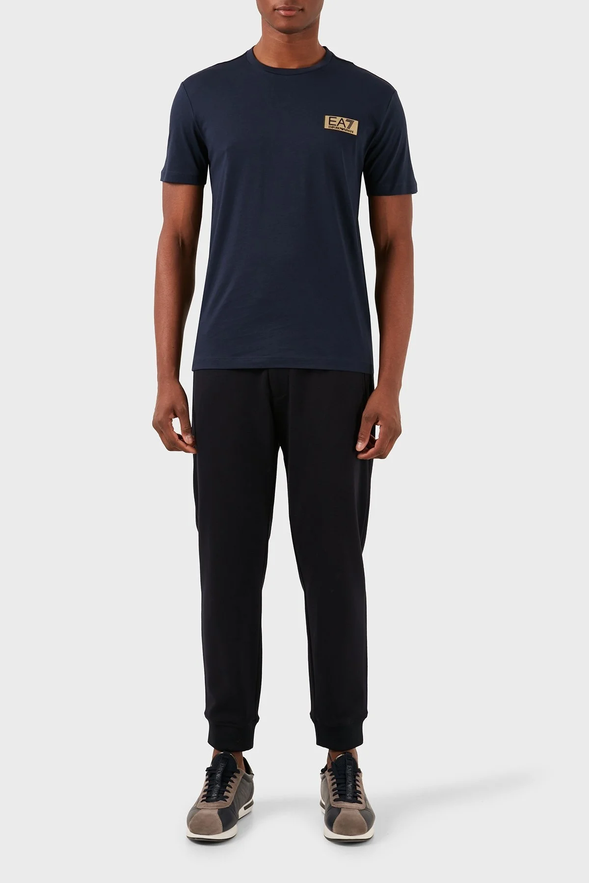 EA7 Bisiklet Yaka % 100 Pamuk Regular Fit Erkek T Shirt 3DPT07 PJM9Z 1554 LACİVERT - 2