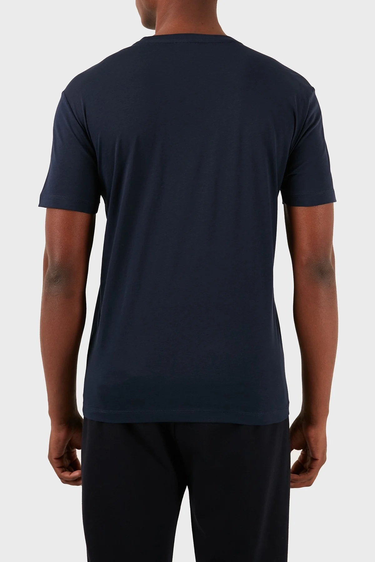 EA7 Bisiklet Yaka % 100 Pamuk Regular Fit Erkek T Shirt 3DPT07 PJM9Z 1554 LACİVERT - 3