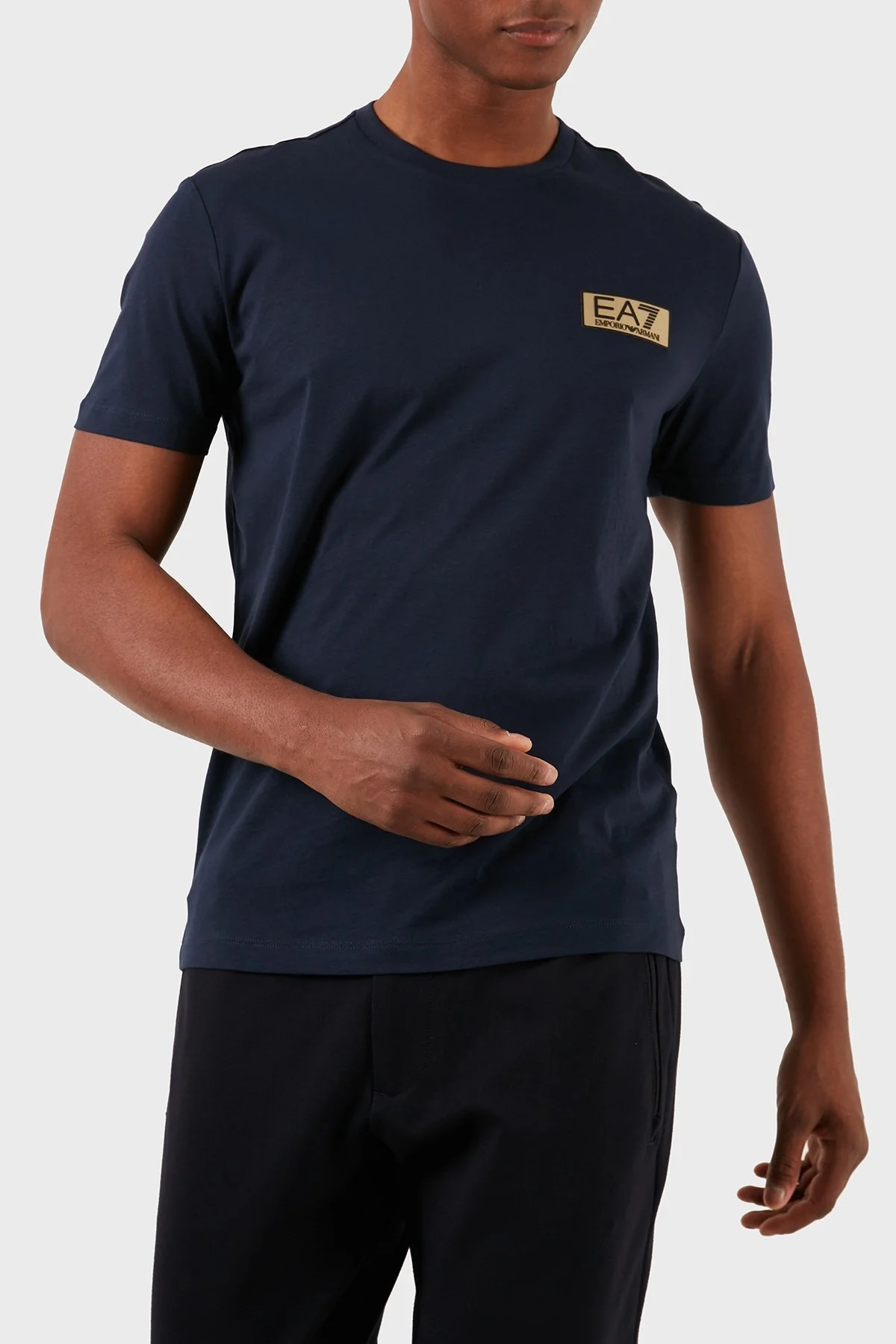 EA7 Bisiklet Yaka % 100 Pamuk Regular Fit Erkek T Shirt 3DPT07 PJM9Z 1554 LACİVERT - 5