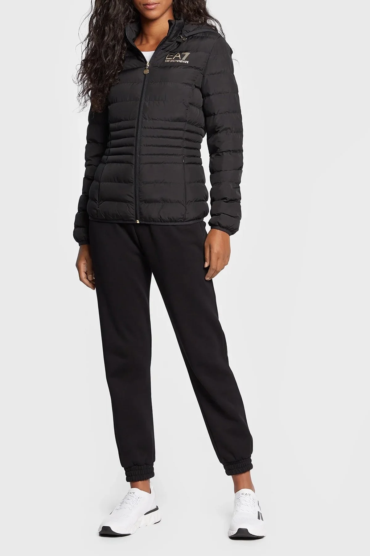 EA7 Cepli Fermuarlı Kapüşonlu Bayan Mont 8NTB23 TNF8Z 0200 SİYAH - 1