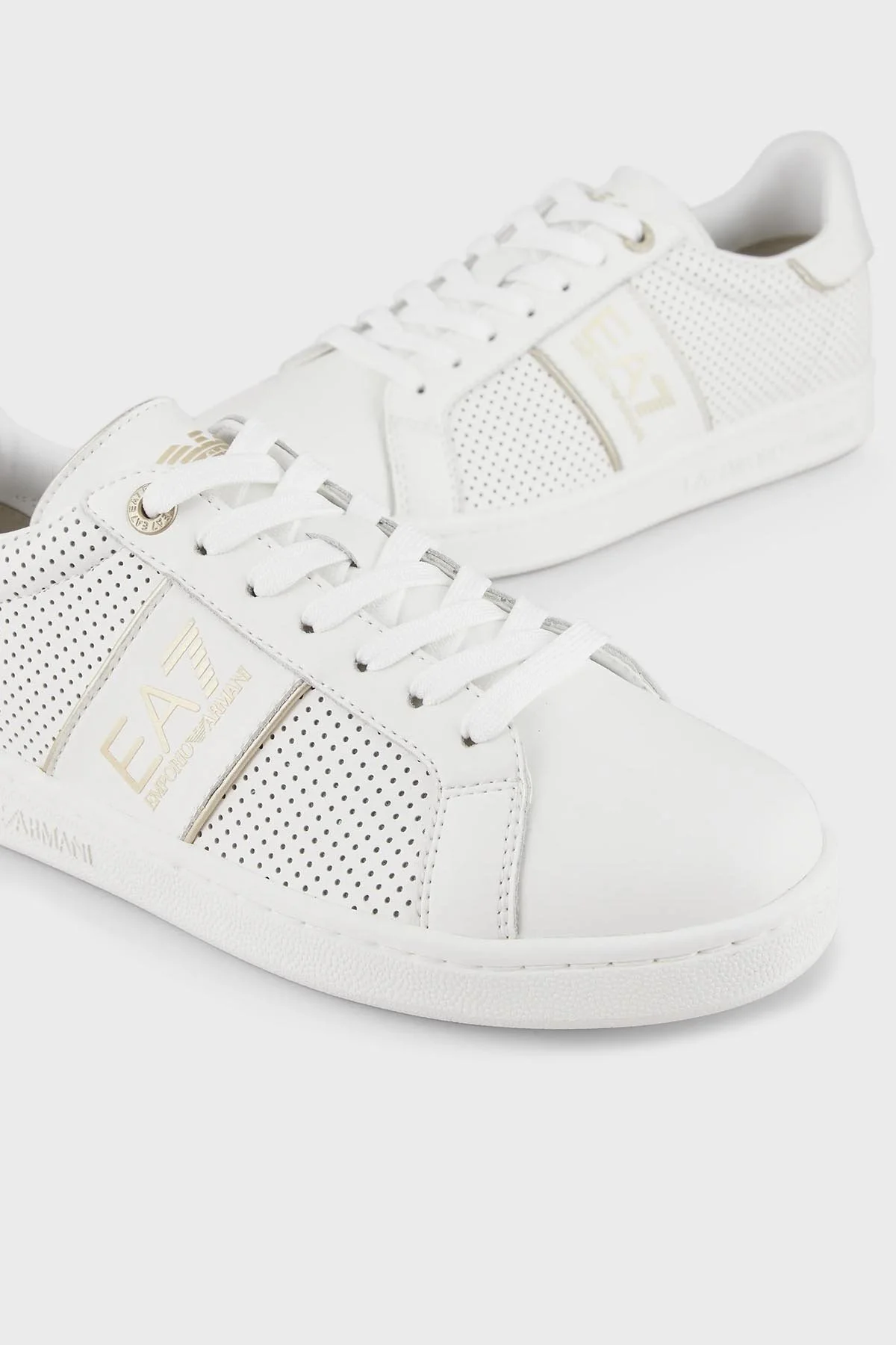 EA7 Deri Sneaker Unisex Ayakkabı X8X102 XK258 S288 BEYAZ - 3