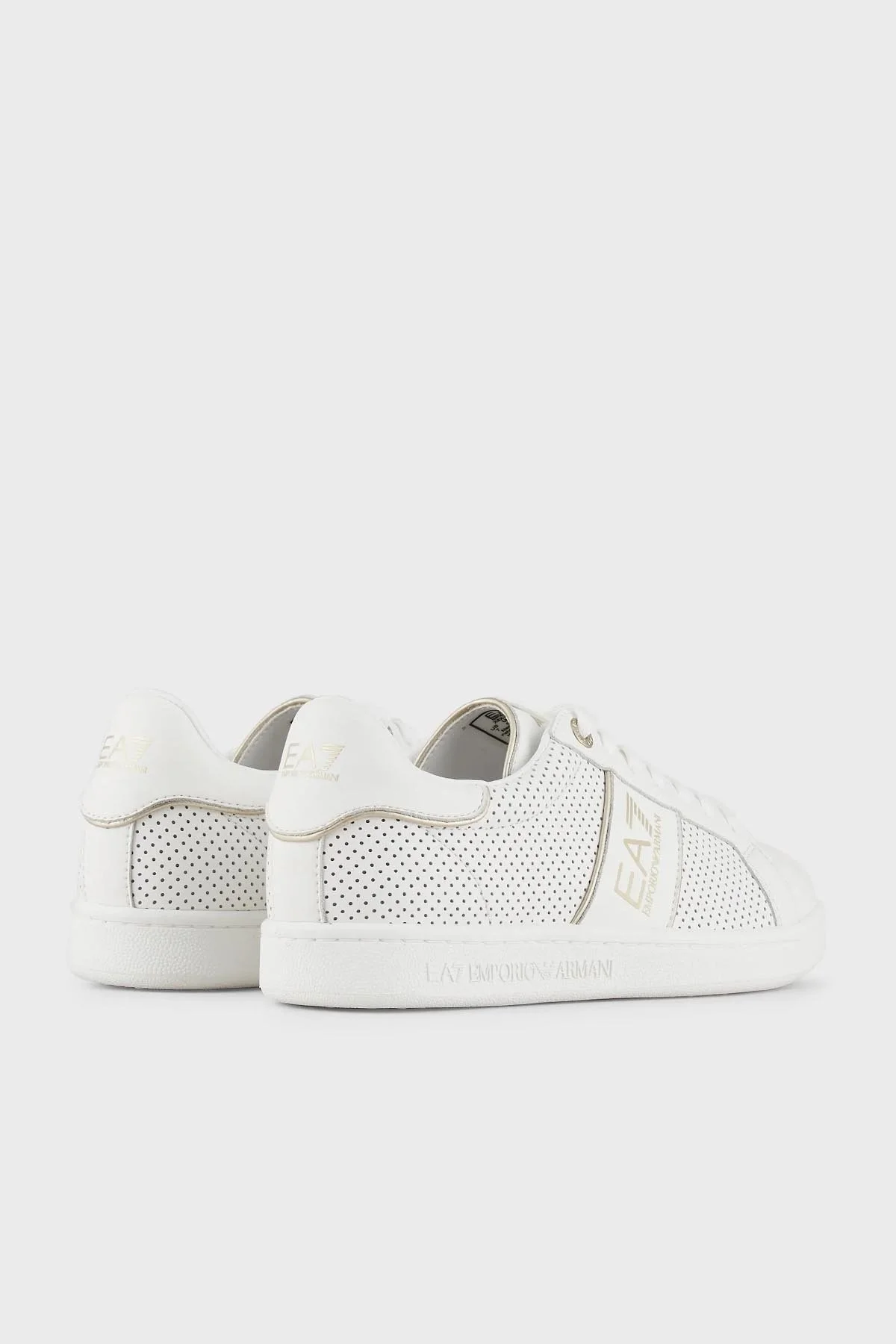 EA7 Deri Sneaker Unisex Ayakkabı X8X102 XK258 S288 BEYAZ - 4