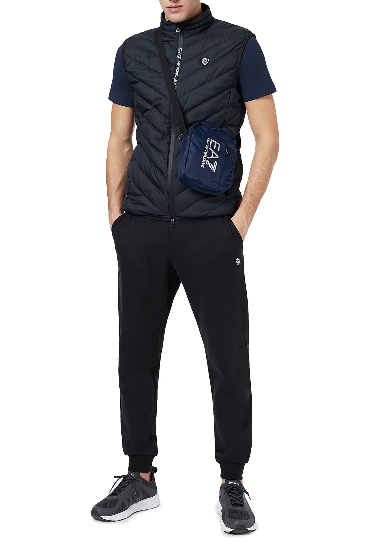 EA7 Dik Yaka Cepli Erkek Yelek 8NPQ03 PNE1Z 1578 LACİVERT - 2