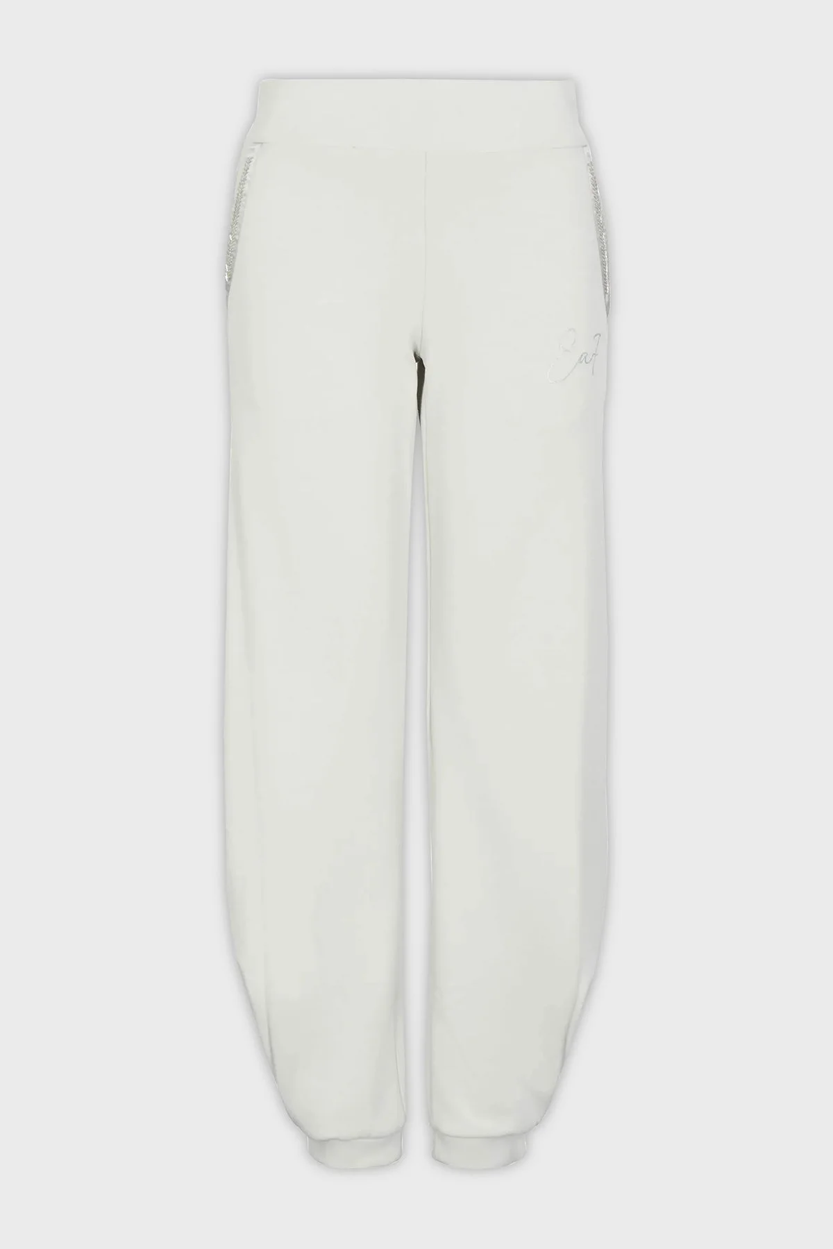 EA7 Elastik Bel Bantlı Regular Fit Jogger Spor Bayan Pantolon 6RTP60 TJDCZ 1931 BEYAZ - 4