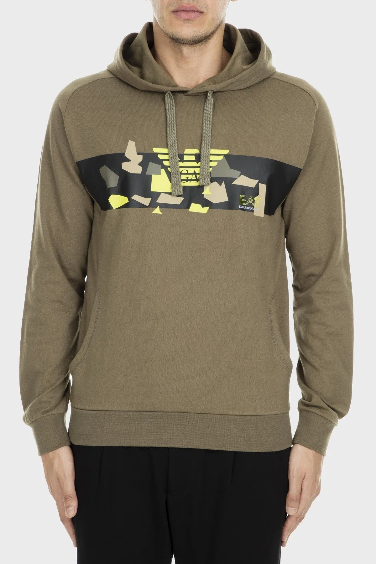 EA7 Kapüşonlu Erkek Sweat 3GPM25 PJ05Z 1851 TAŞ - 1