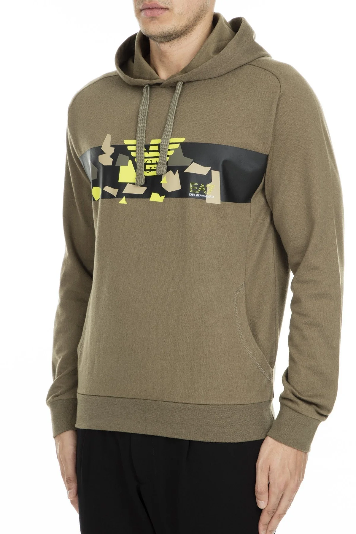 EA7 Kapüşonlu Erkek Sweat 3GPM25 PJ05Z 1851 TAŞ - 3