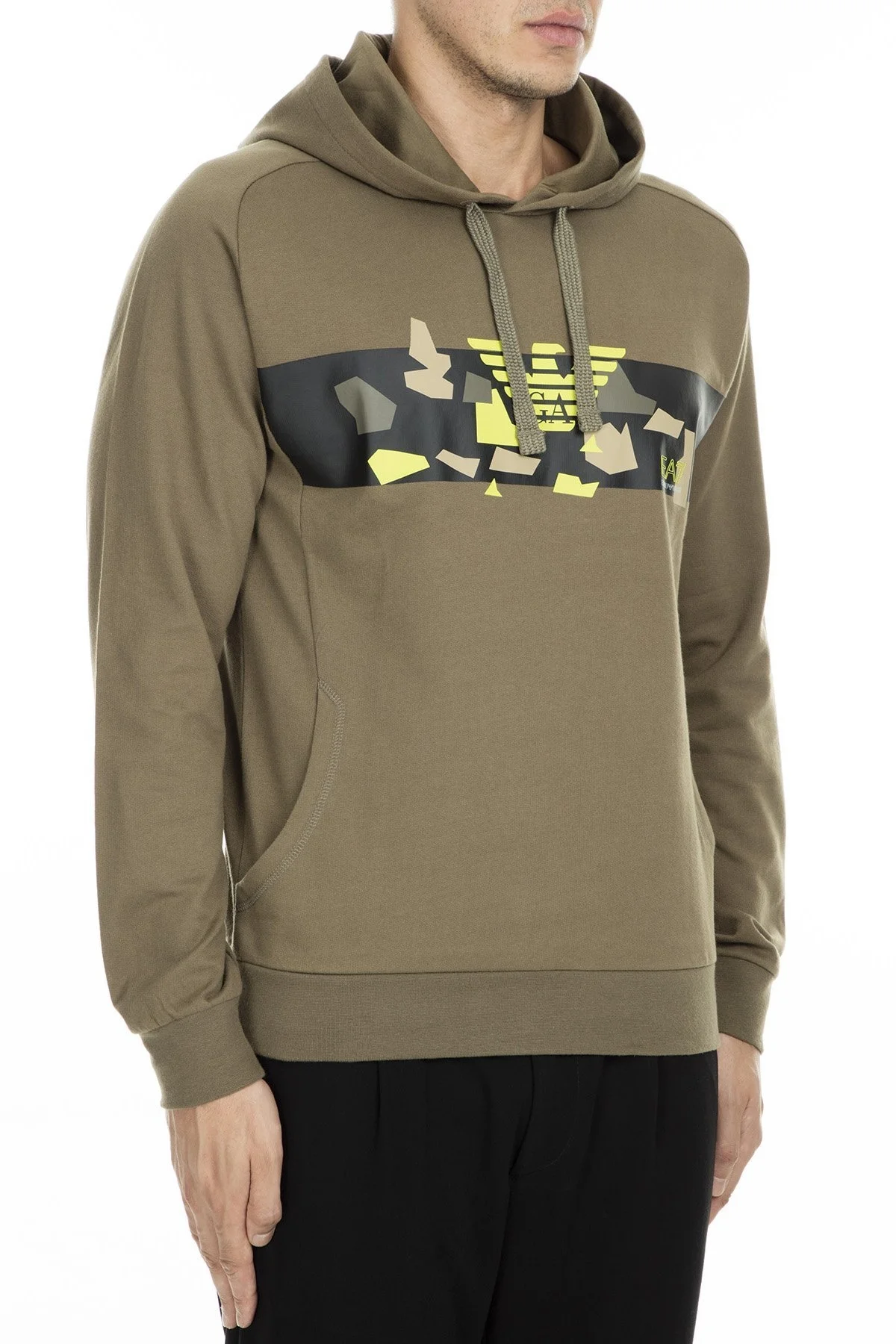 EA7 Kapüşonlu Erkek Sweat 3GPM25 PJ05Z 1851 TAŞ - 4