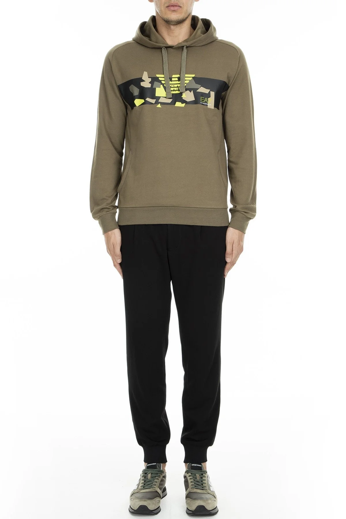 EA7 Kapüşonlu Erkek Sweat 3GPM25 PJ05Z 1851 TAŞ - 5