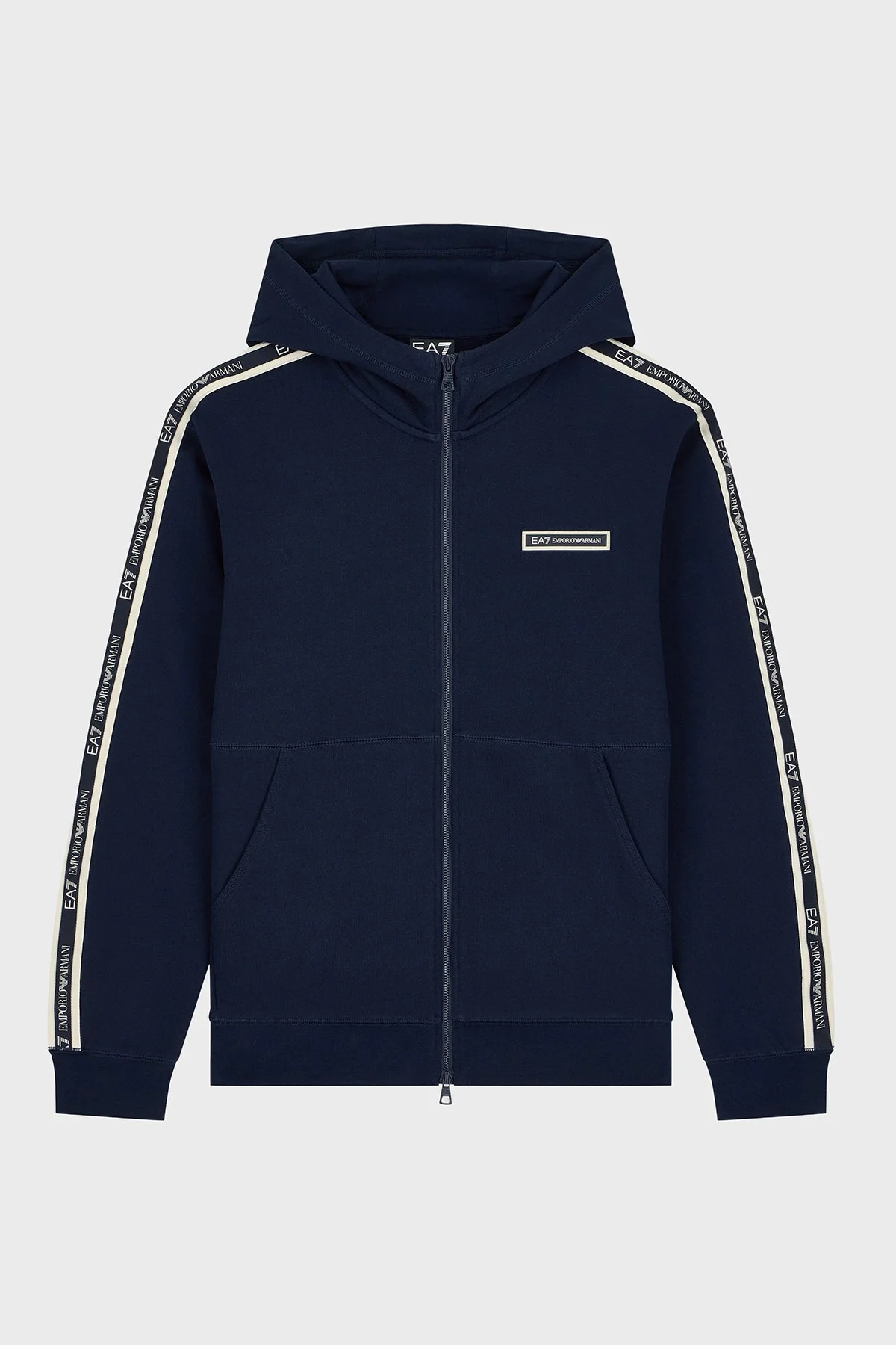 EA7 Pamuklu Regular Fit Kapüşonlu Erkek Sweat 7M002197 AF10377 UB102 Lacivert - 6