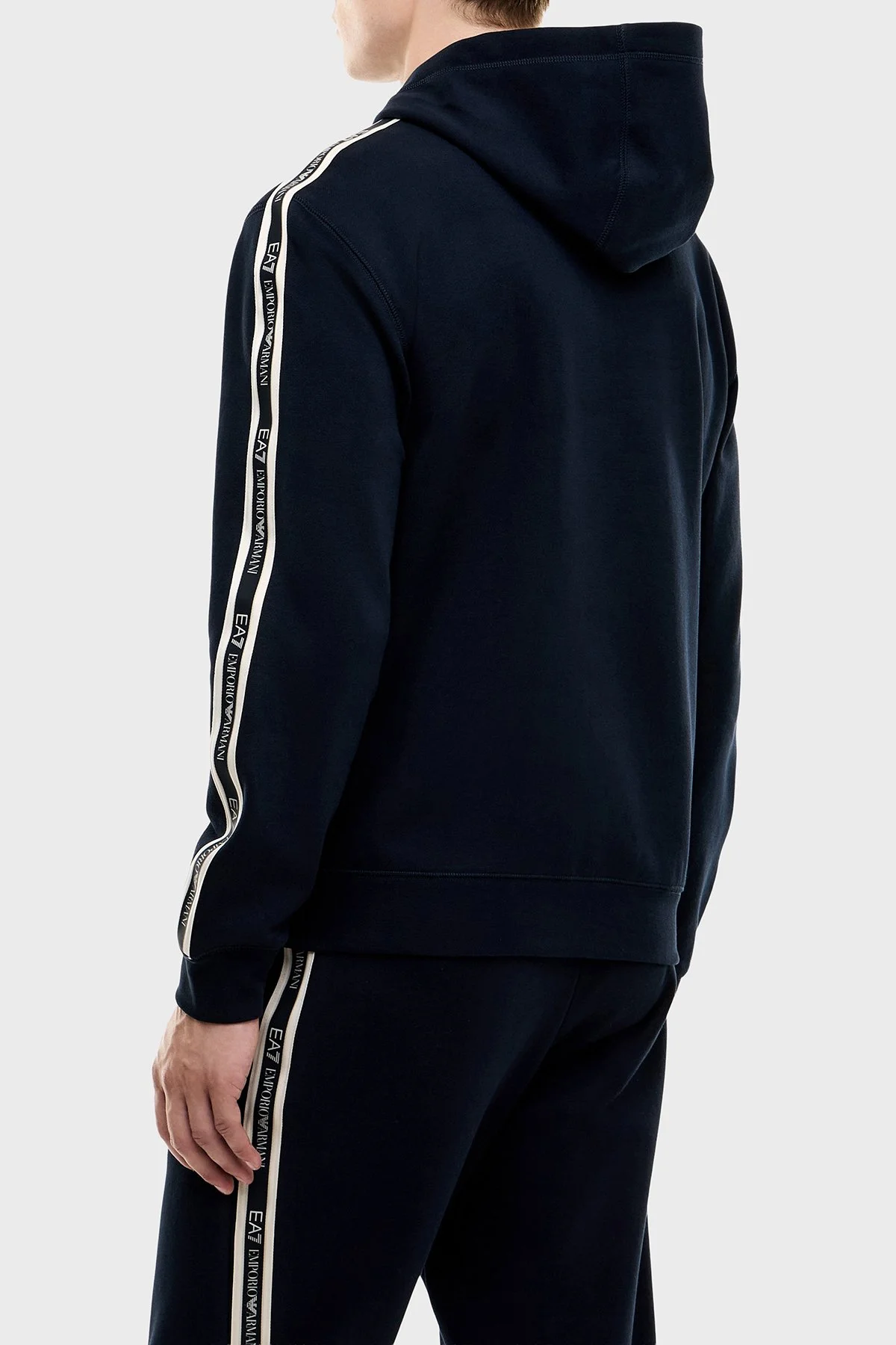 EA7 Pamuklu Regular Fit Kapüşonlu Erkek Sweat 7M002197 AF10377 UB102 Lacivert - 5