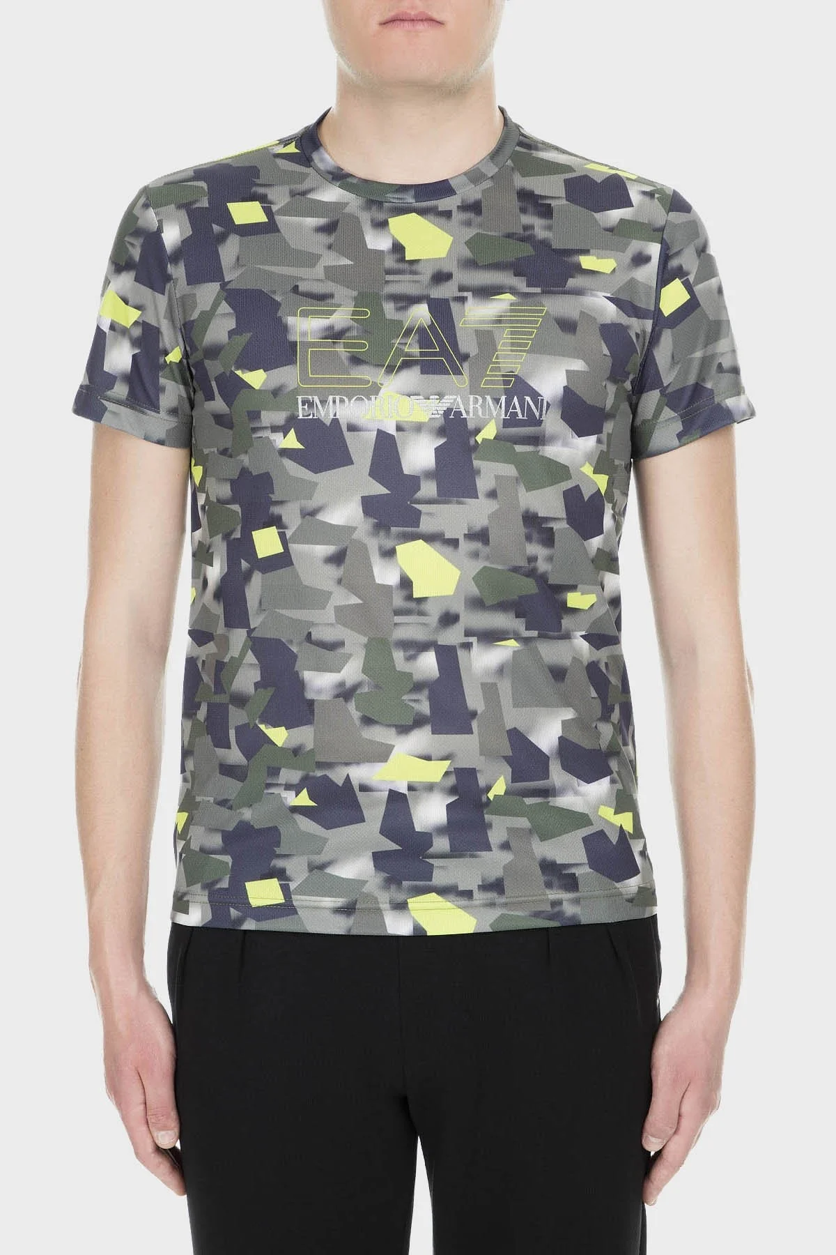 EA7 Erkek T Shirt 3GPT17 PJR2Z 2806 YEŞİL KAMUFLAJ - 1