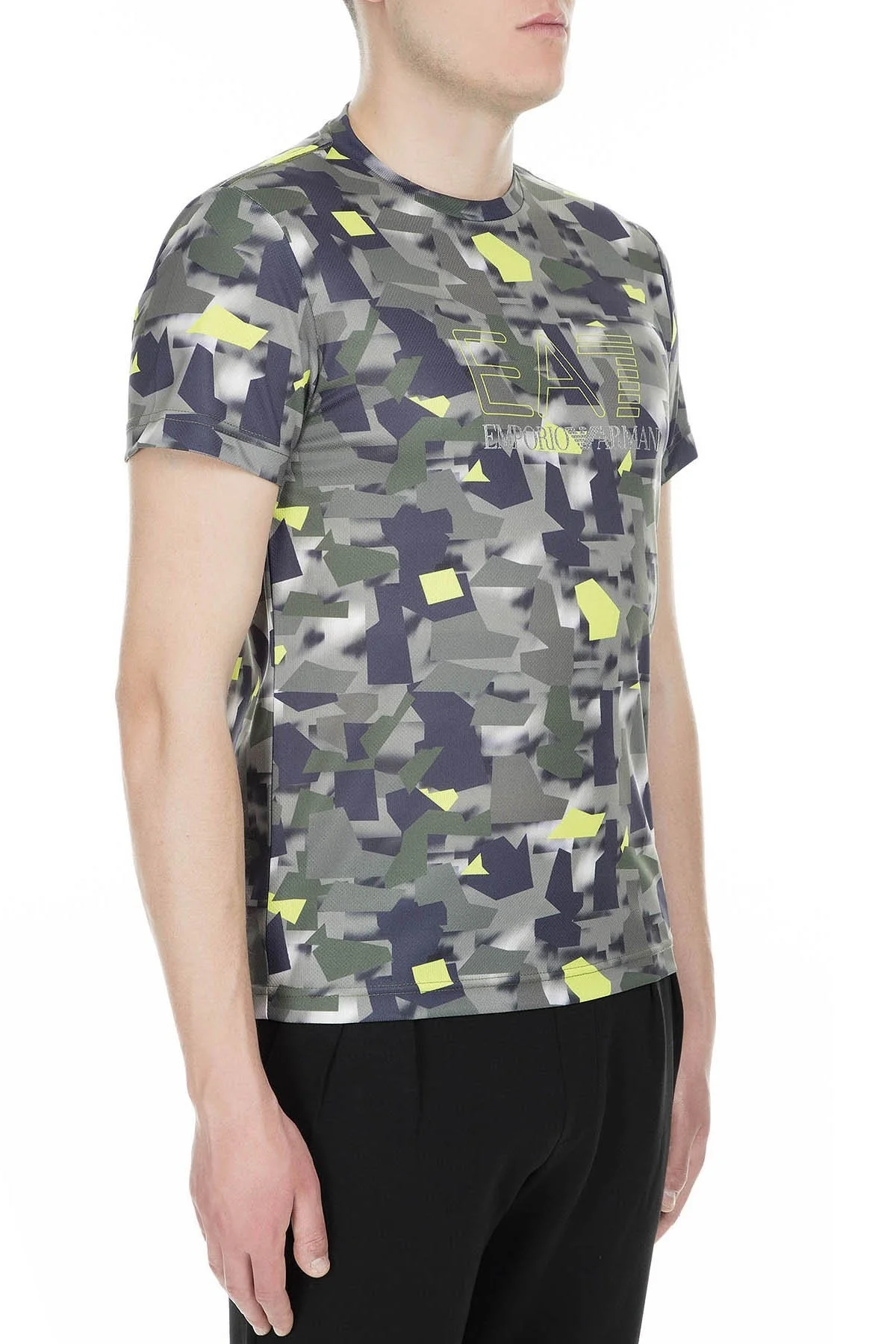 EA7 Erkek T Shirt 3GPT17 PJR2Z 2806 YEŞİL KAMUFLAJ - 3