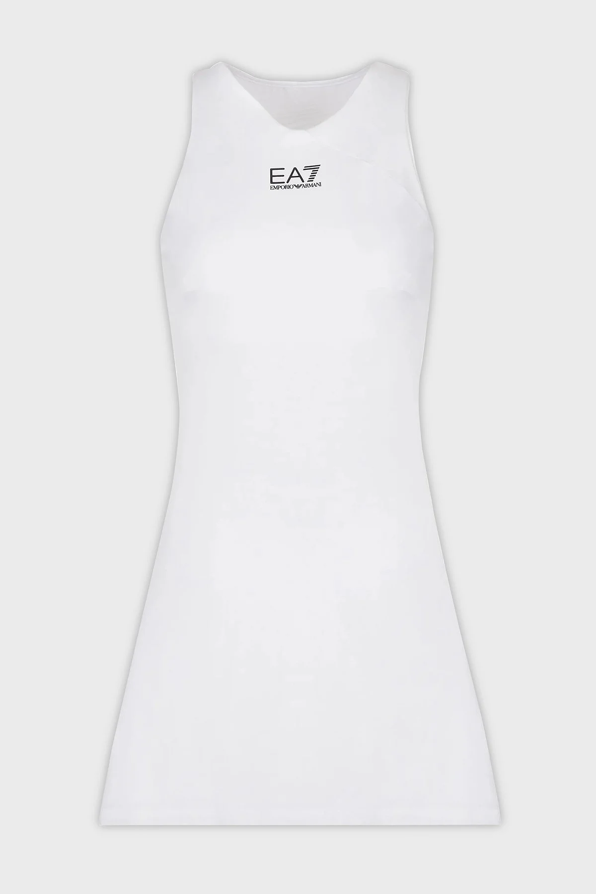 EA7 Esnek Bisiklet Yaka Şortlu Tenis Bayan Elbise 8NTA51 TJGBZ 1100 BEYAZ - 7