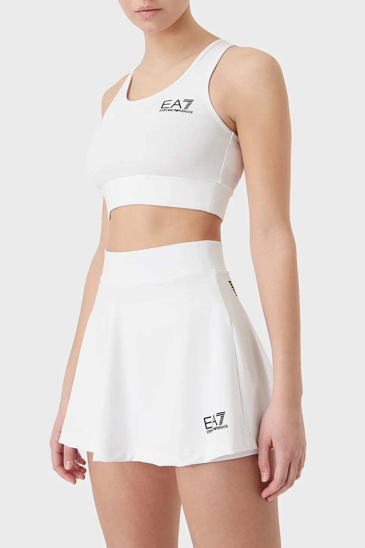 EA7 Esnek Nefes Alabilir Top Sporcu Bayan Sütyen 8NTH55 TJGBZ 1100 BEYAZ - 1